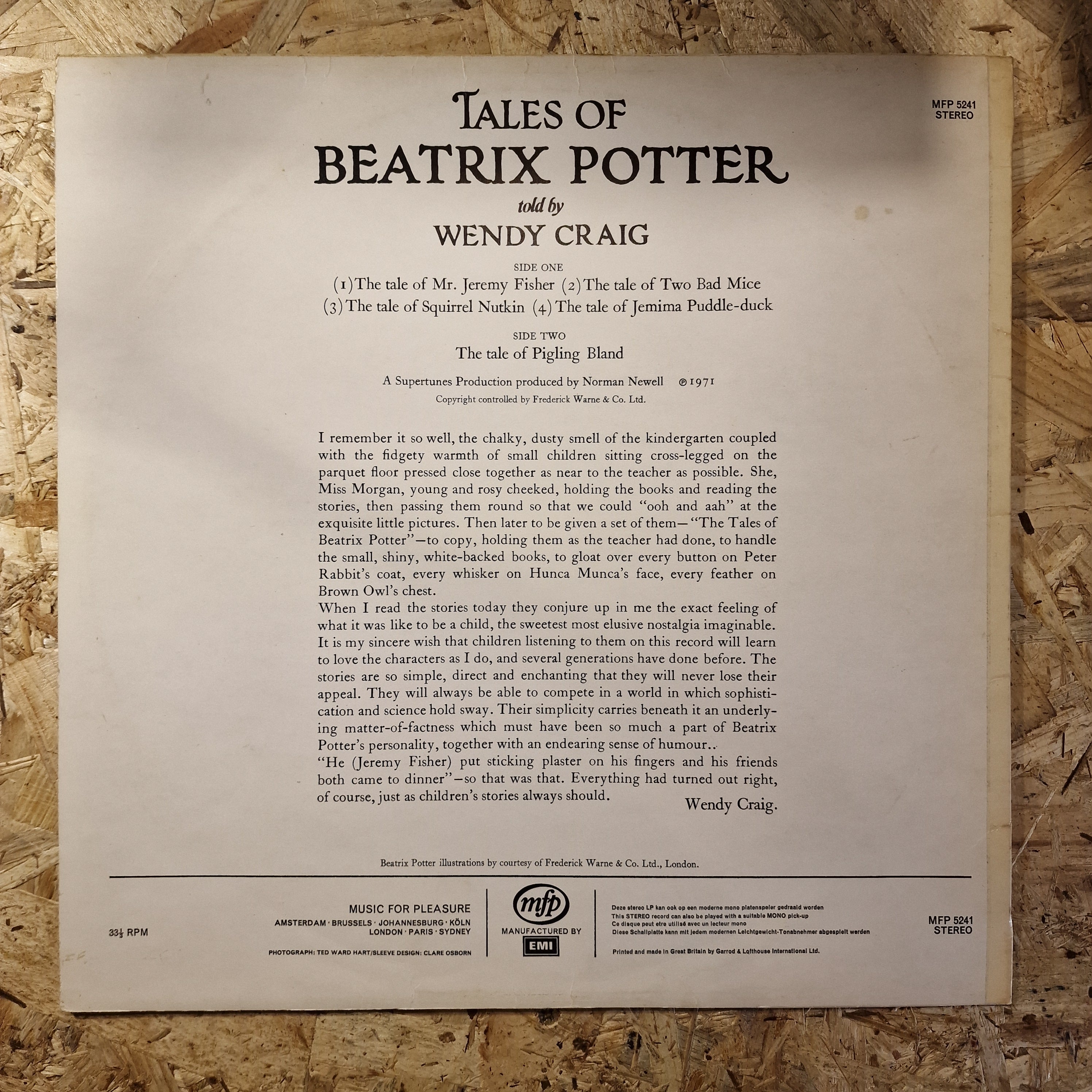 Wendy Craig – Tales Of Beatrix Potter