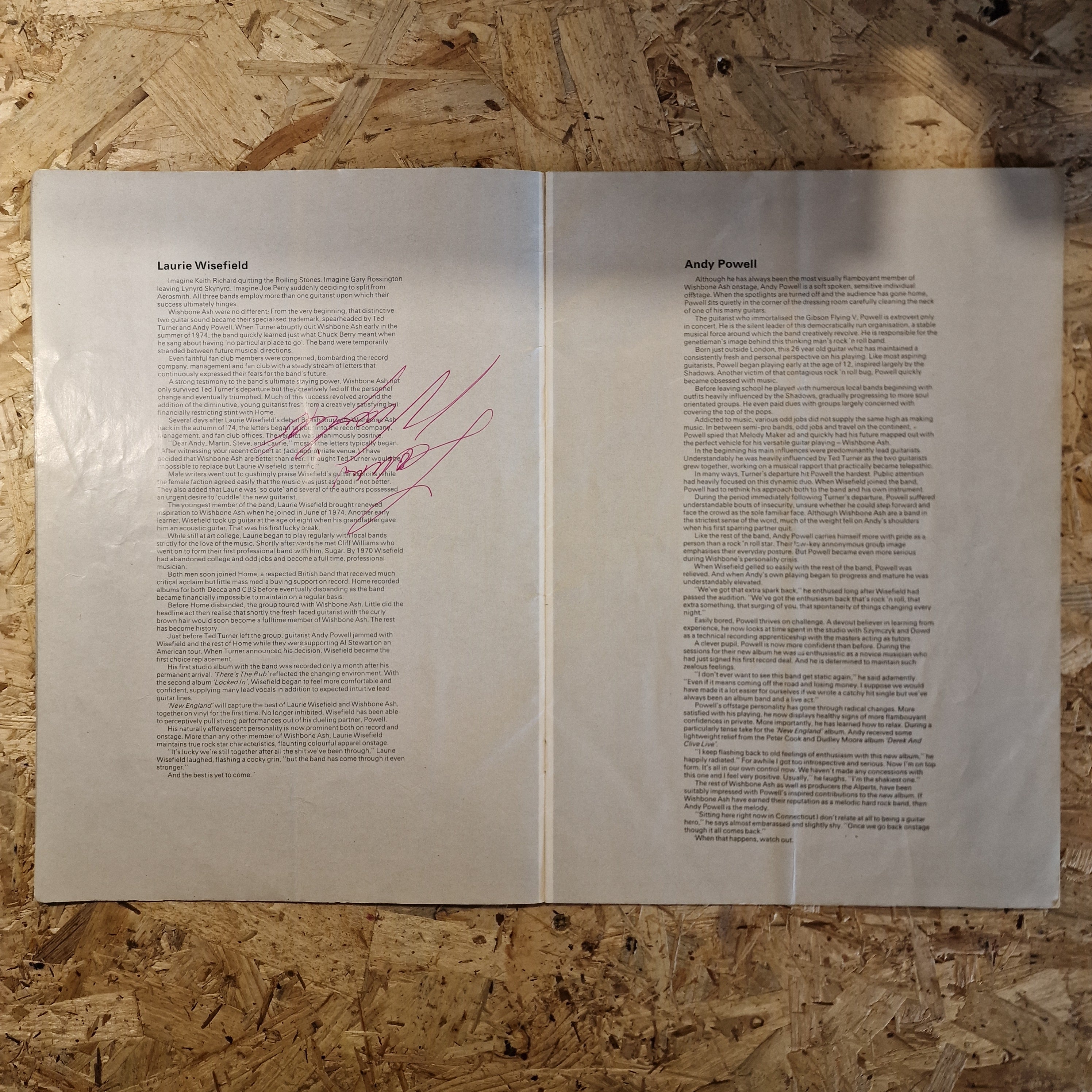 Wishbone Ash - Signed New England Tour Official Programme (1976)