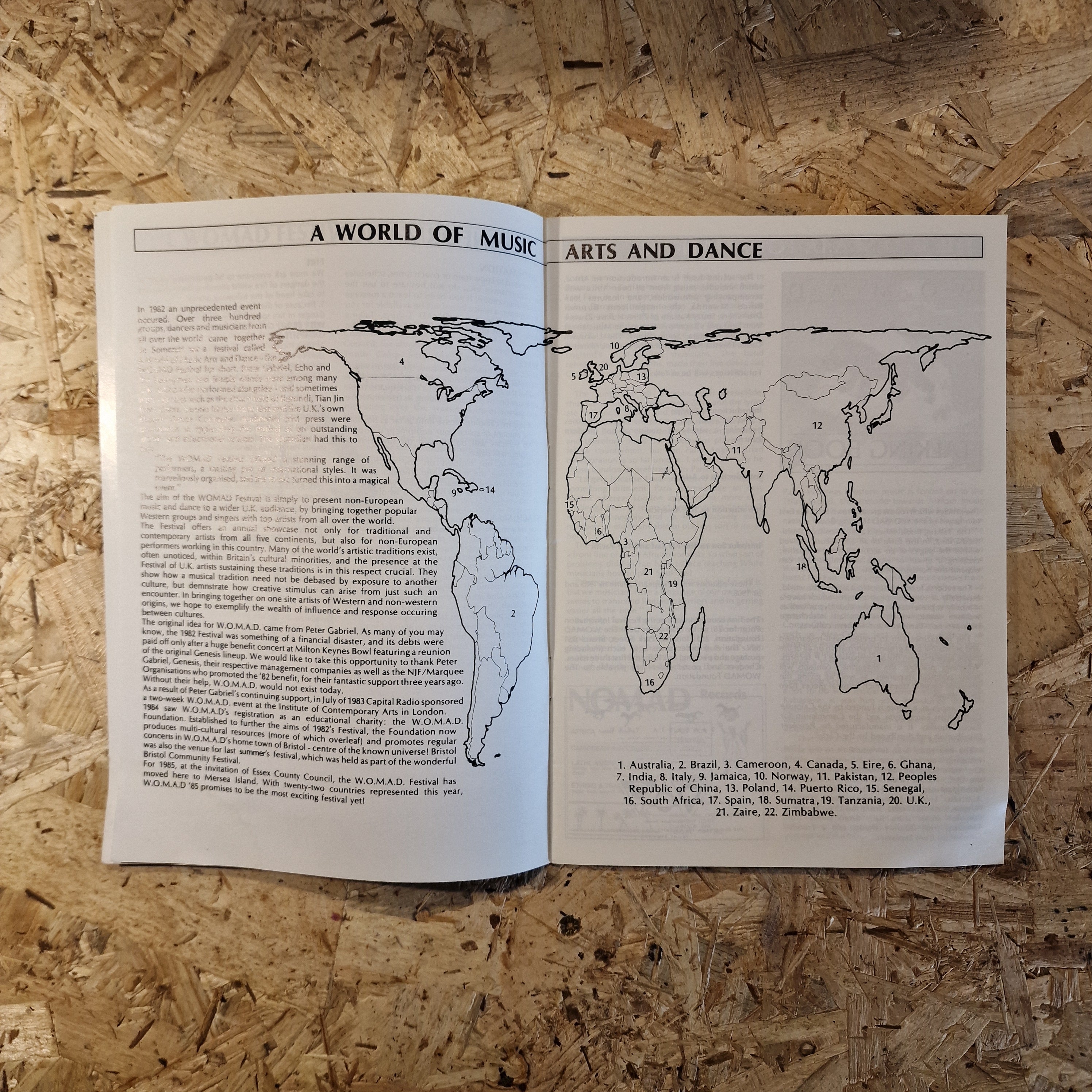 WOMAD - 1985 Festival Programme