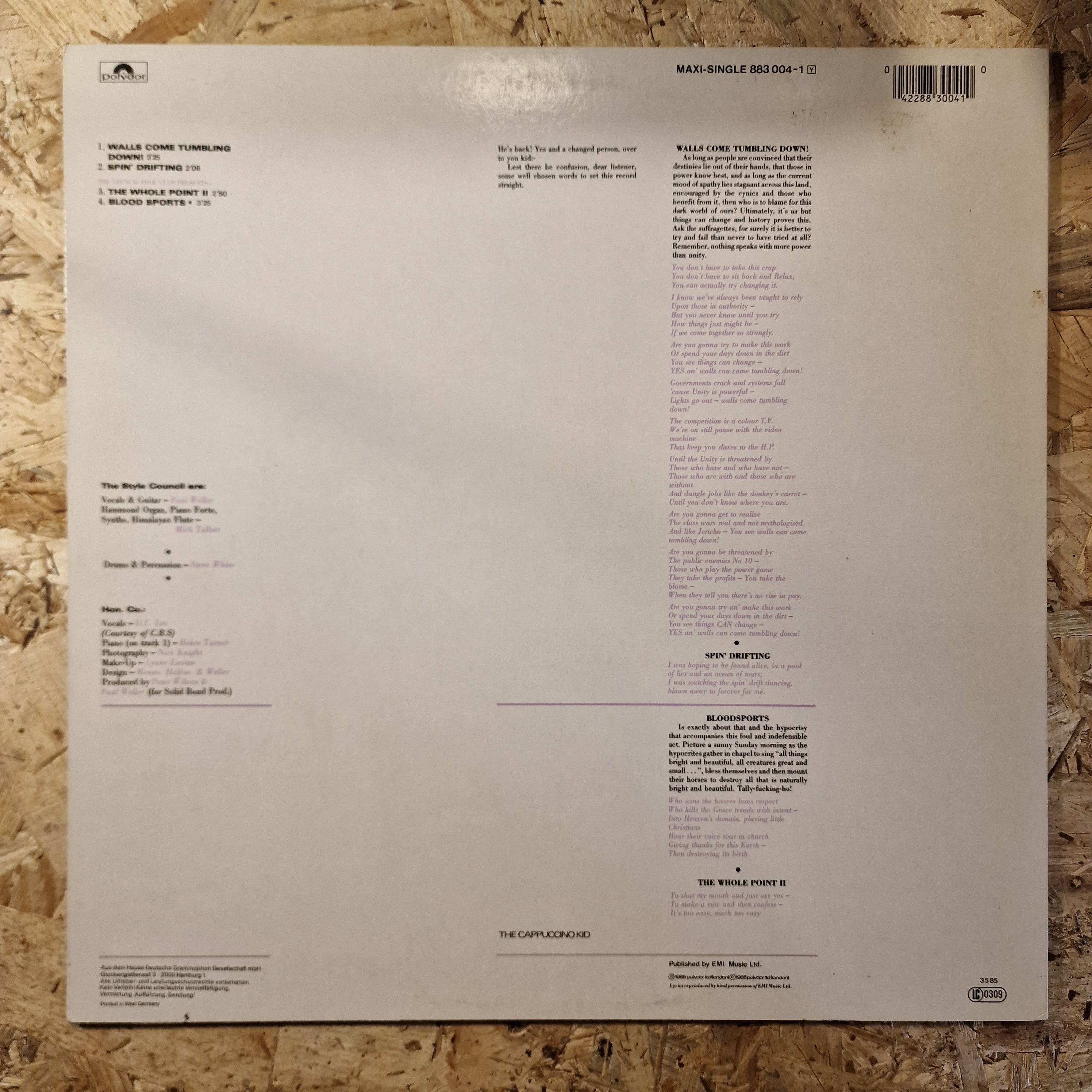 The Style Council – Walls Come Tumbling Down!