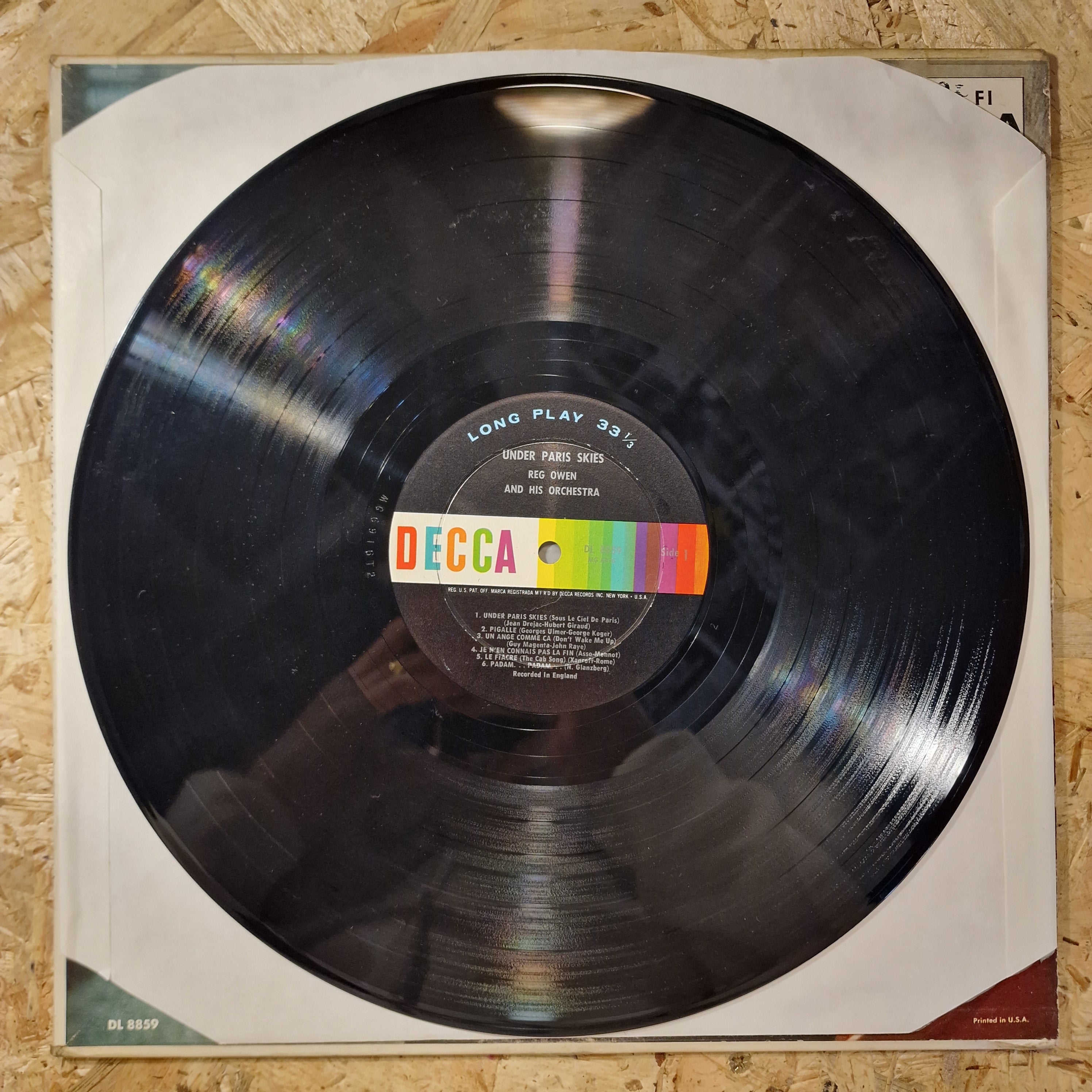 Reg Owen And His Orchestra ‎– Under Paris Skies