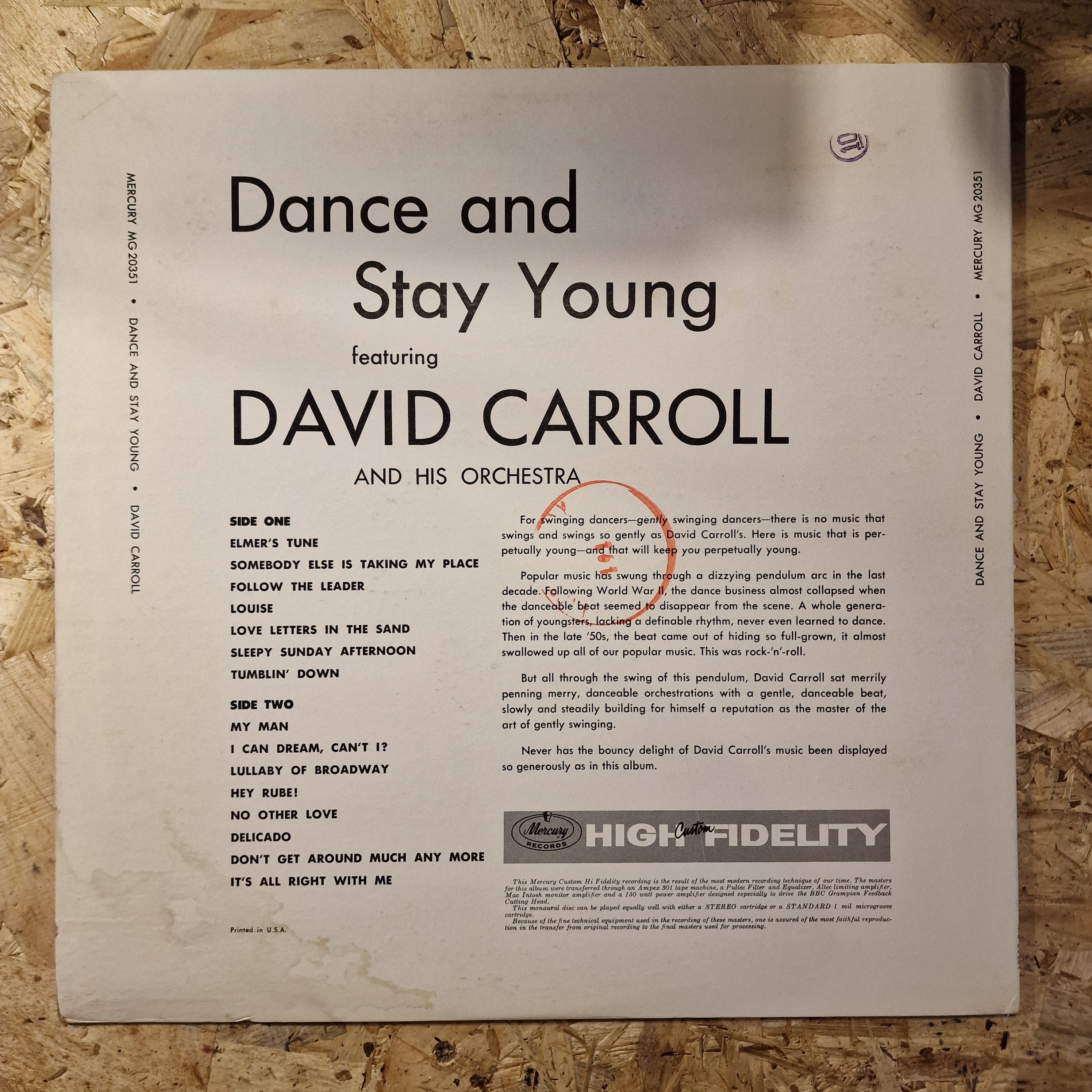 David Carroll And His Orchestra – Dance And Stay Young