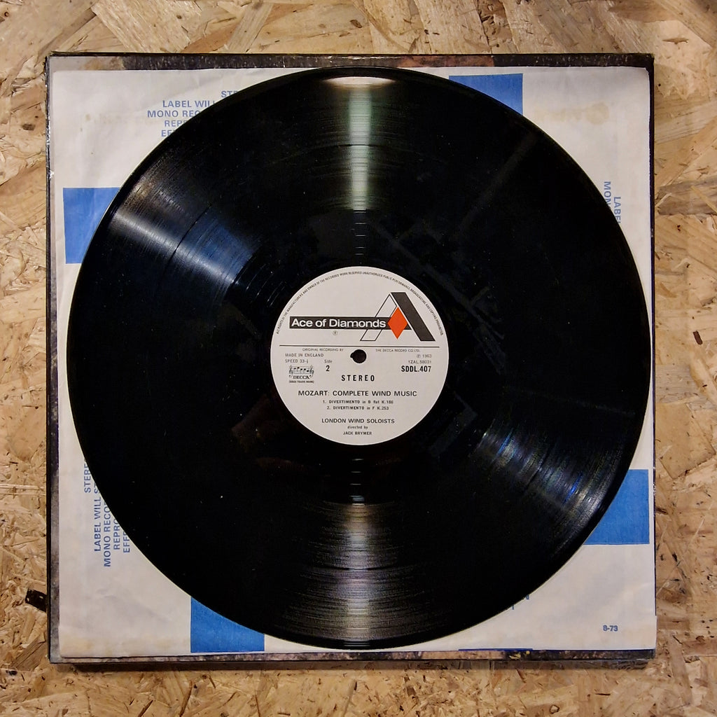 Wolfgang Amadeus Mozart, Jack Brymer, London Wind Soloists – Complete Wind Music 1973 UK Press