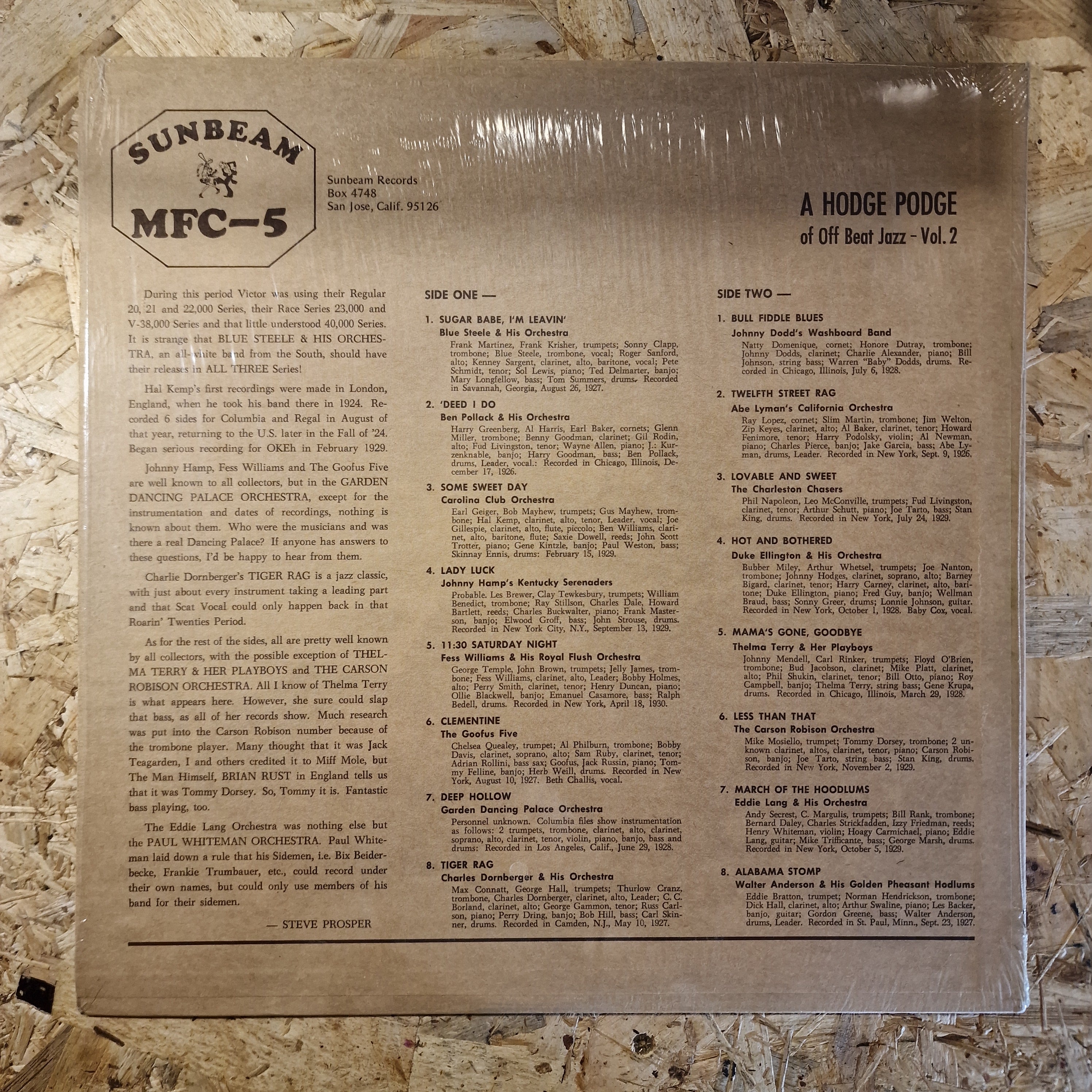 A Hodge Podge Of Off Beat Jazz Vol. 2