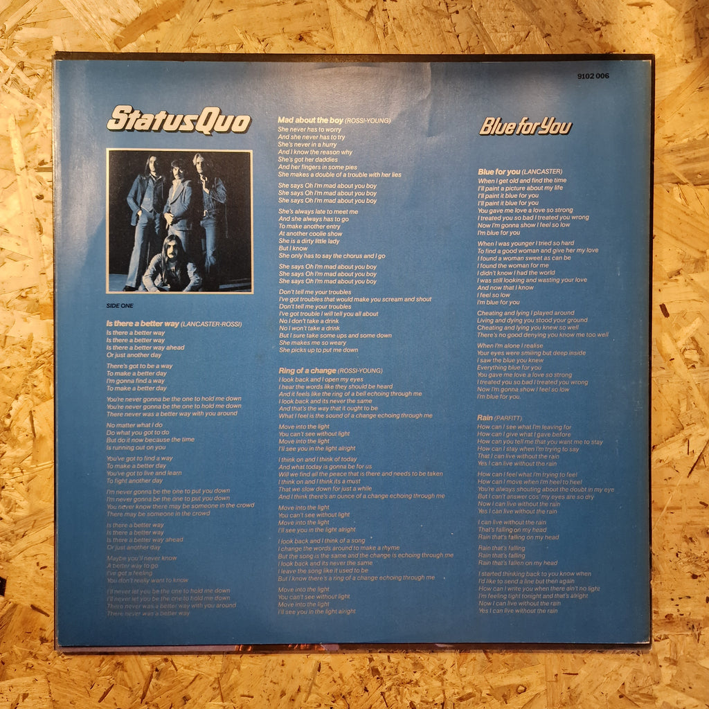 Status Quo – Blue For You 1976 UK Press