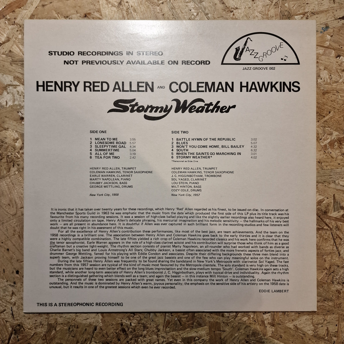 Henry Red Allen And Coleman Hawkins – Stormy Weather