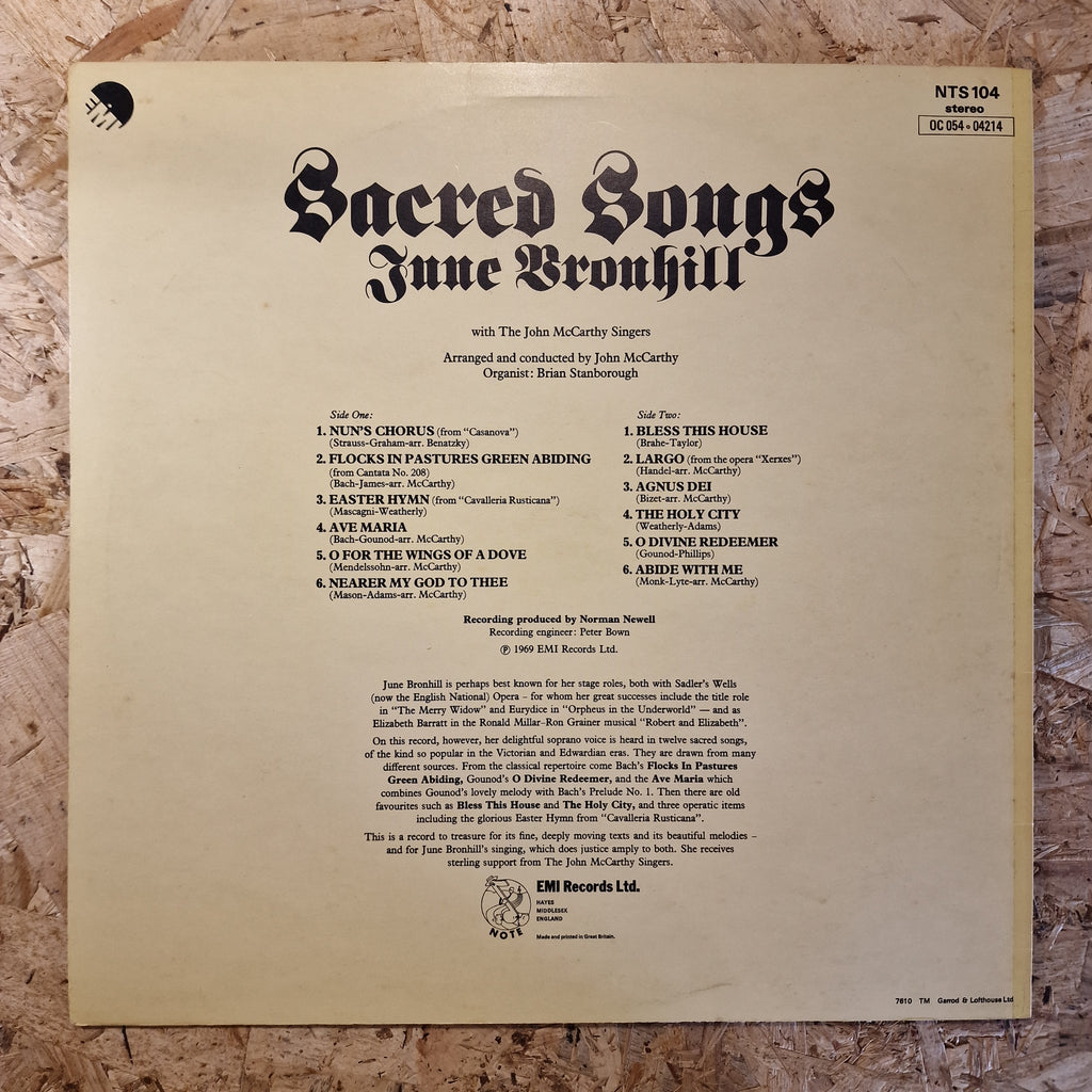 June Bronhill With The John McCarthy Singers – Sacred Songs