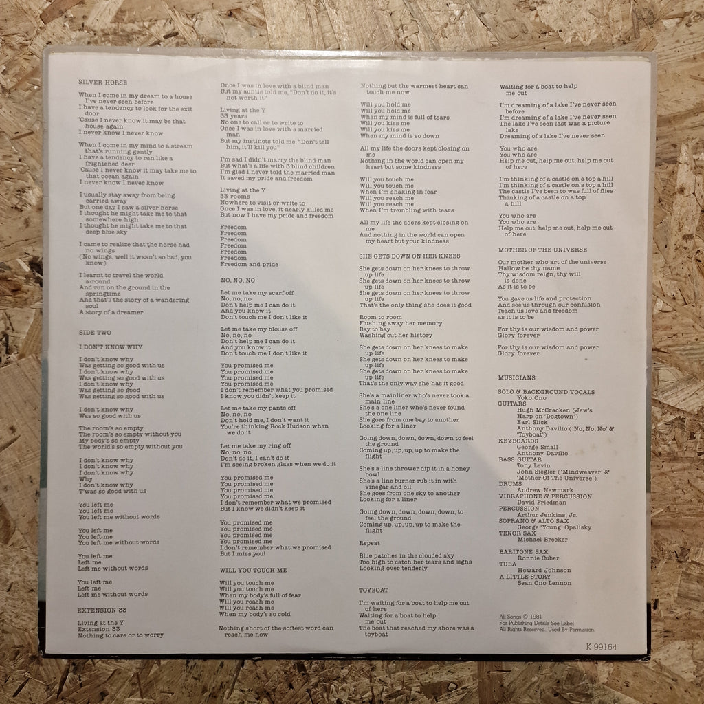 Yoko Ono – Season Of Glass
