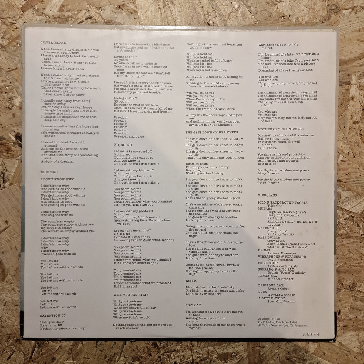 Yoko Ono – Season Of Glass
