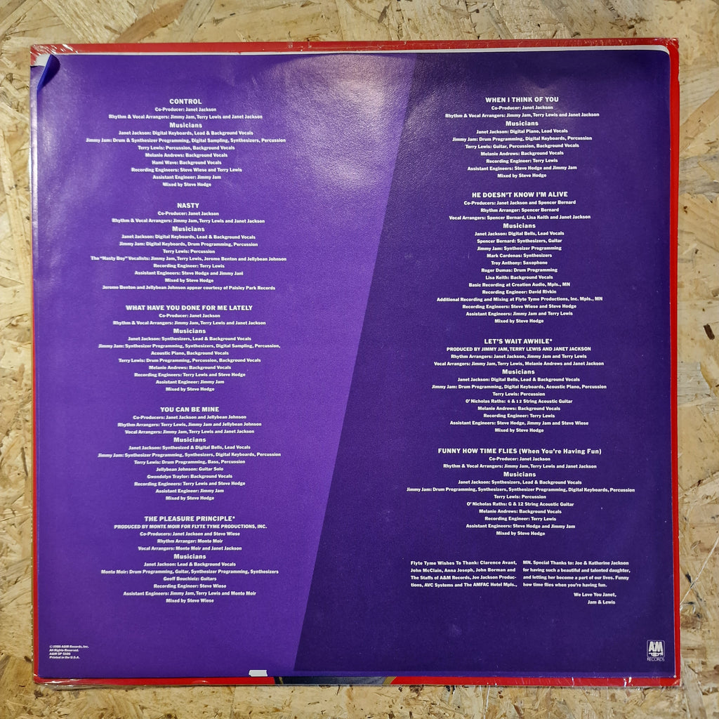 Janet Jackson ‎– Control 1987 US Press