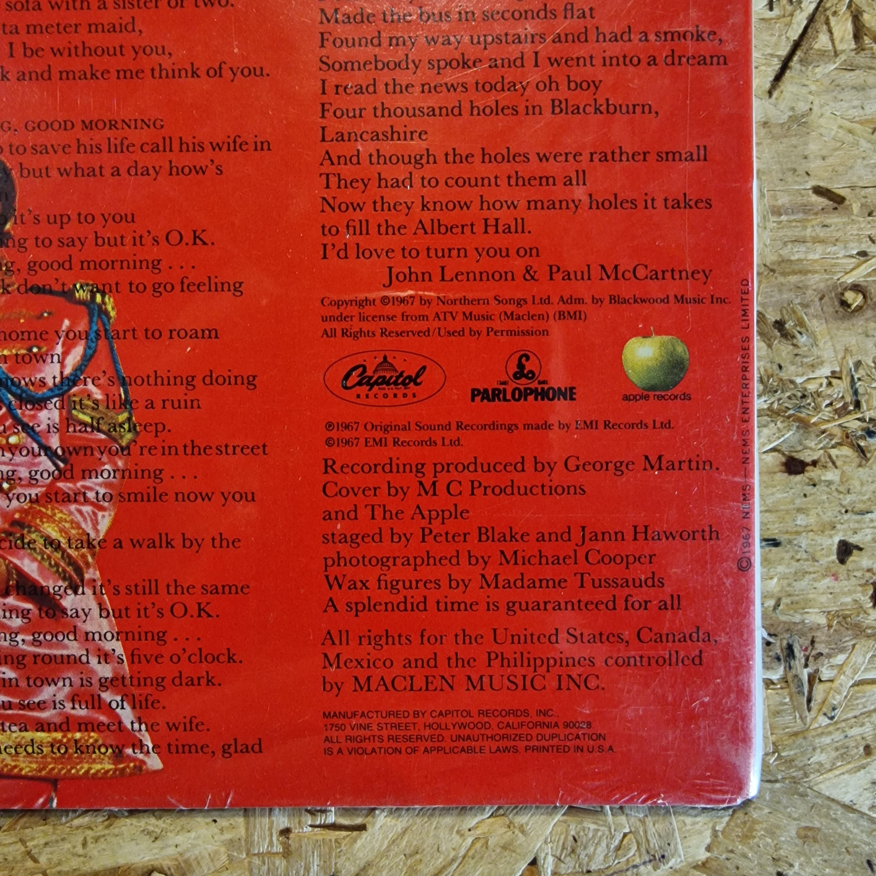 The Beatles ‎– Sgt. Pepper's Lonely Hearts Club Band 1995 US Ltd Edition Press