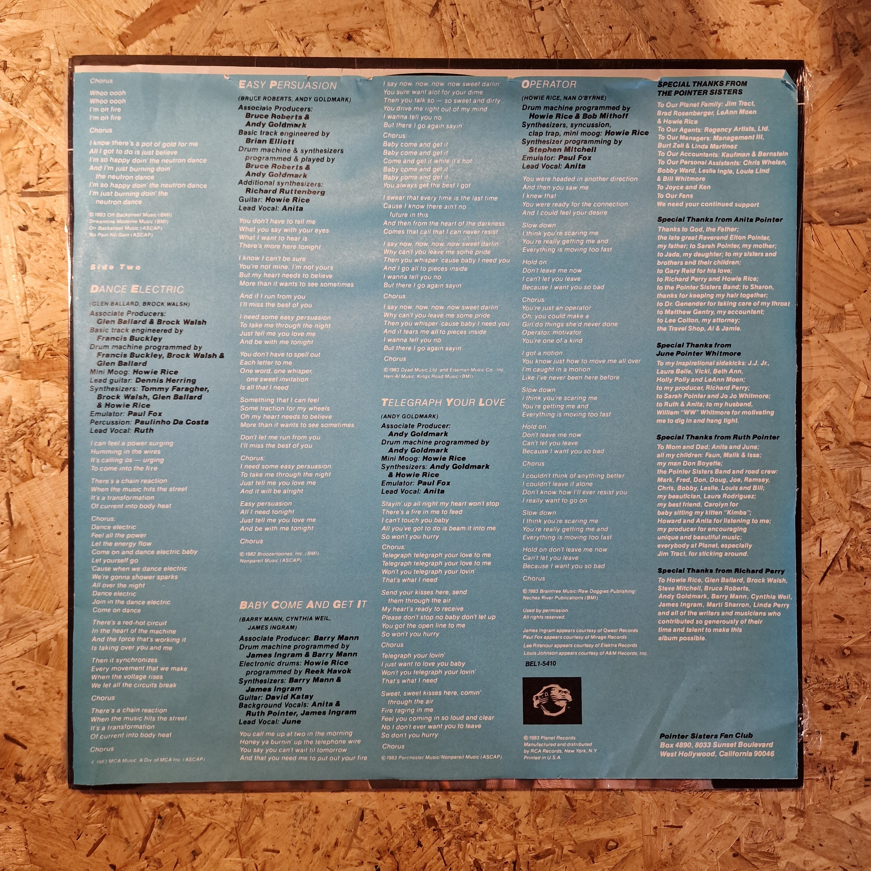 Pointer Sisters – Break Out 1983 US Press