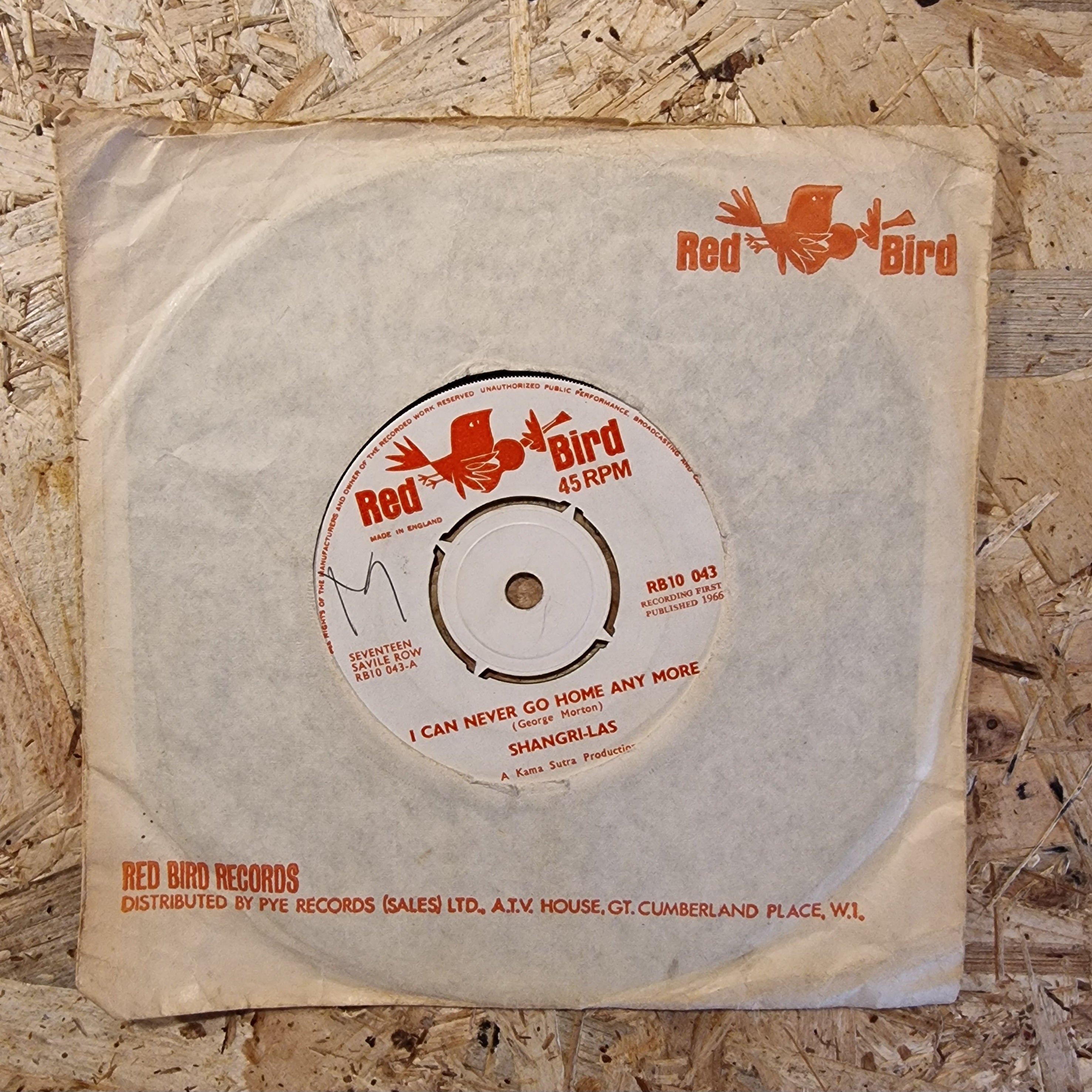 The Shangri-Las – I Can Never Go Home Any More 7" Single 1966 UK Press