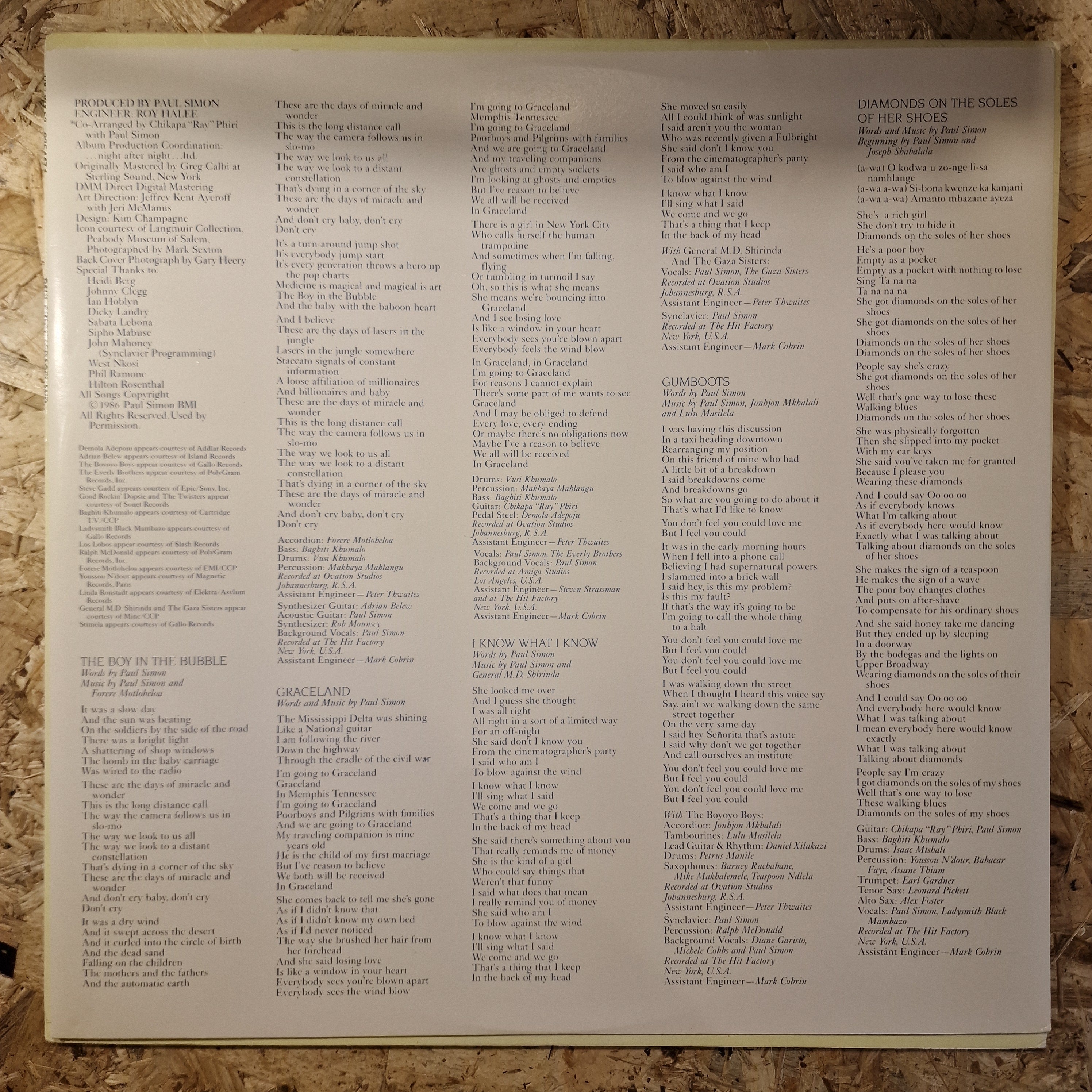 Paul Simon ‎– Graceland