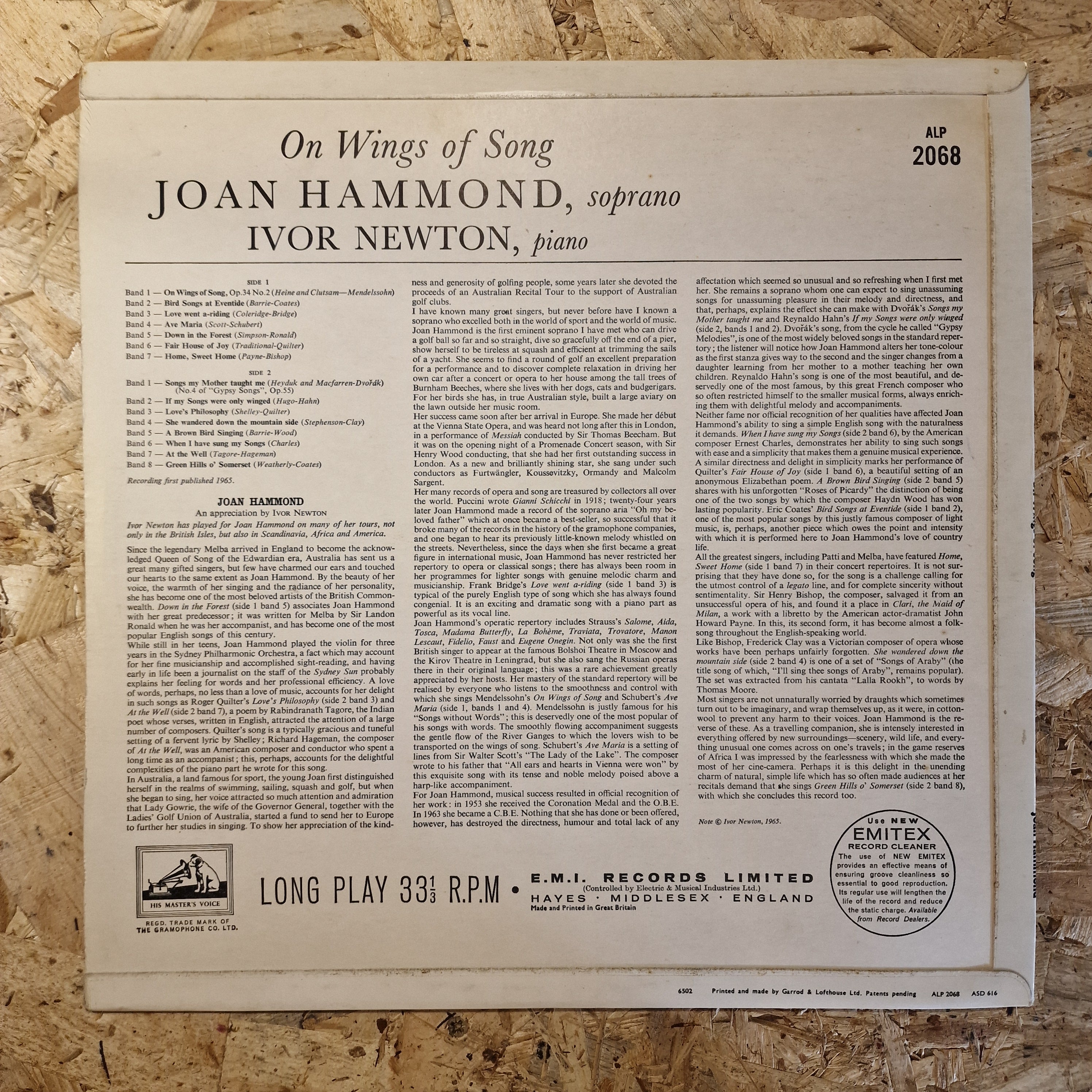 Joan Hammond, Ivor Newton – On Wings Of Song