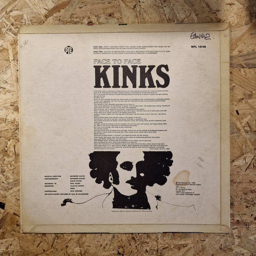 The Kinks - Face to Face 1966 UK Press