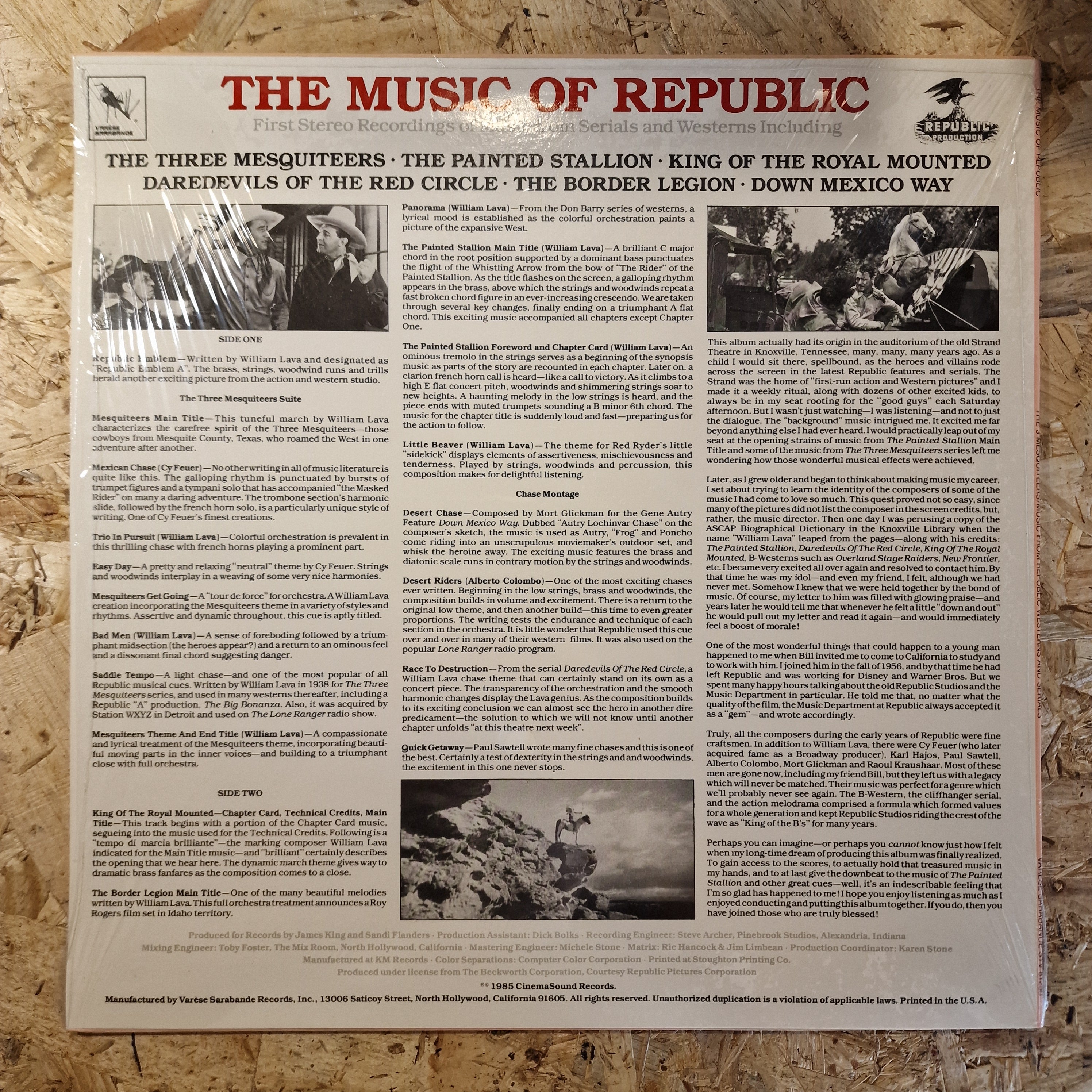 William Lava, Cy Feuer, Mort Glickman, Alberto Colombo, Paul Sawtell - James King – The Music Of Republic (The Three Mesquiteers / The Painted Stallion / King Of The Royal Mounted / Daredevils Of The Red Circle / The Border Legion / Down Mexico Way)