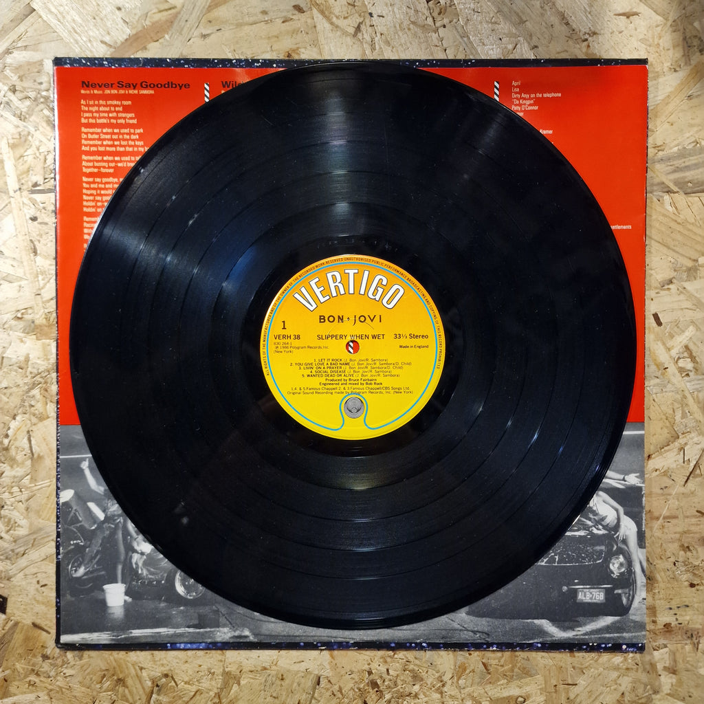 Bon Jovi ‎– Slippery When Wet 1986 UK Press