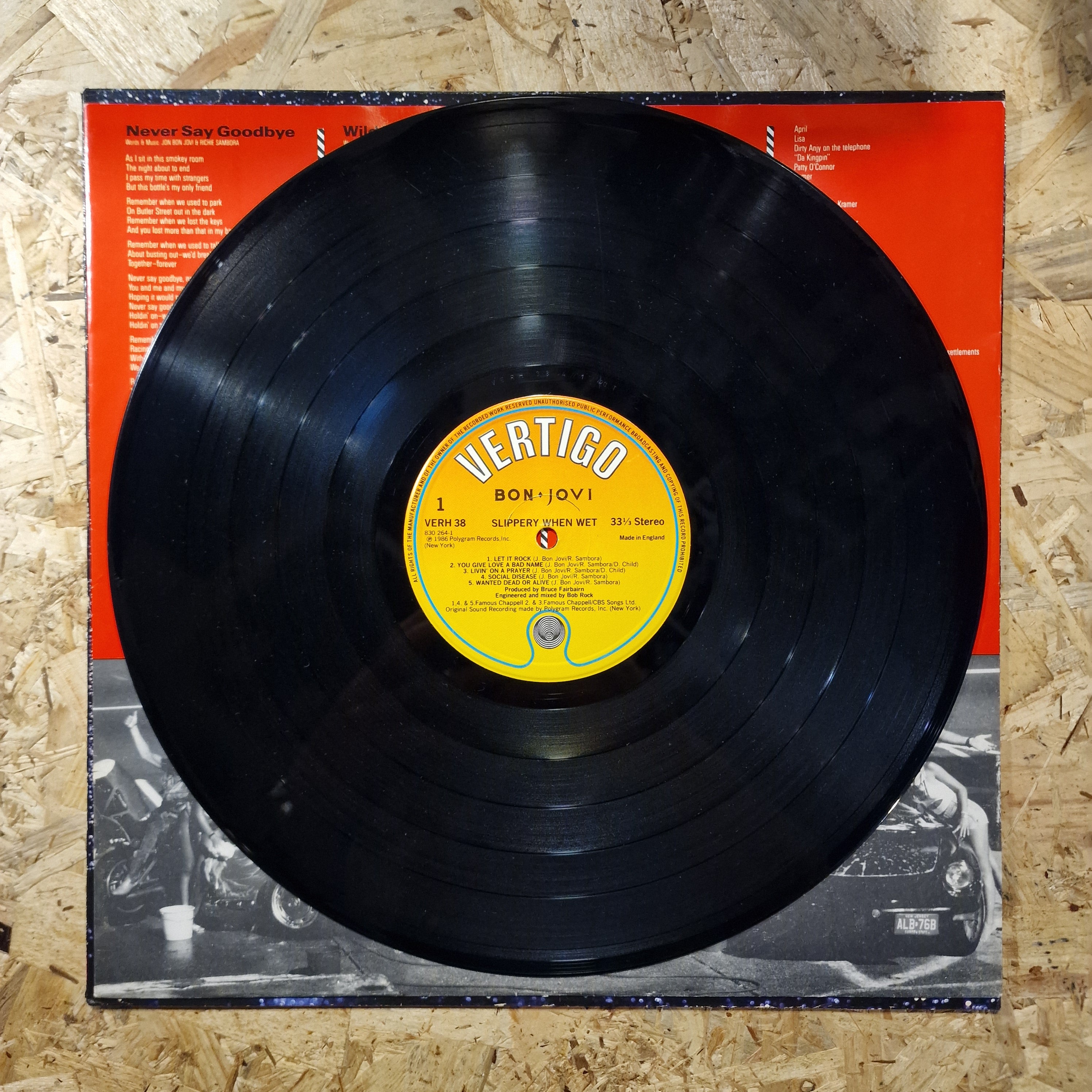 Bon Jovi ‎– Slippery When Wet 1986 UK Press