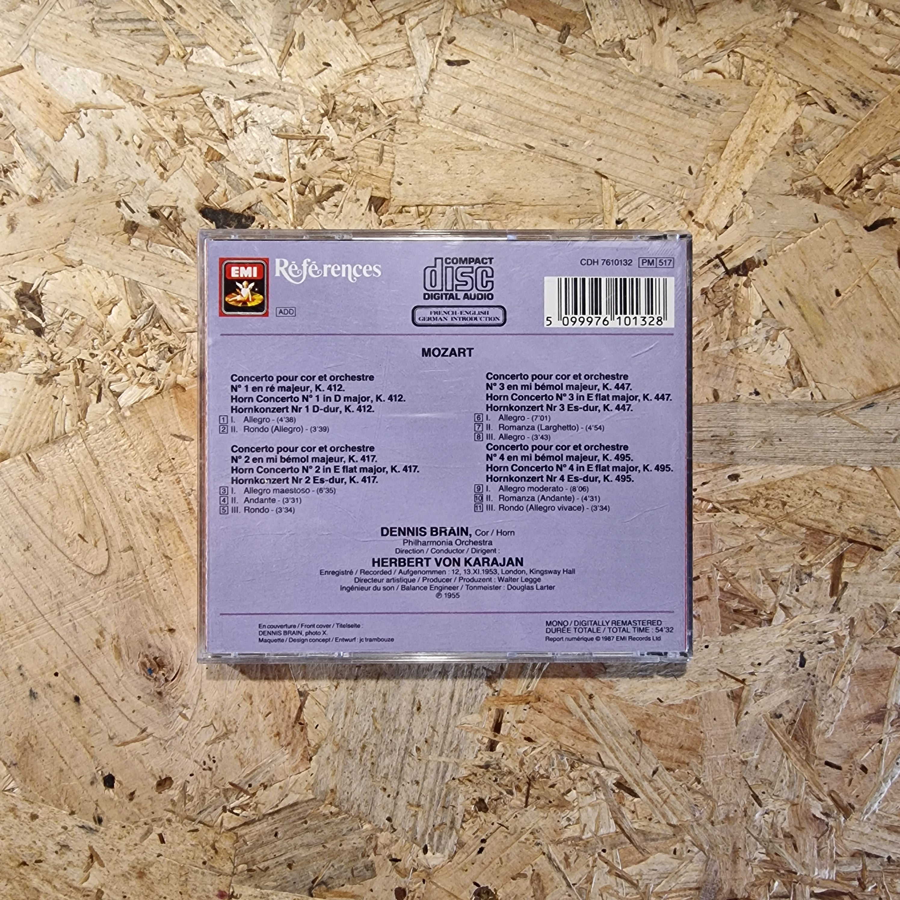 Mozart, Dennis Brain, Herbert von Karajan, Philharmonia Orchestra – Horn Concertos