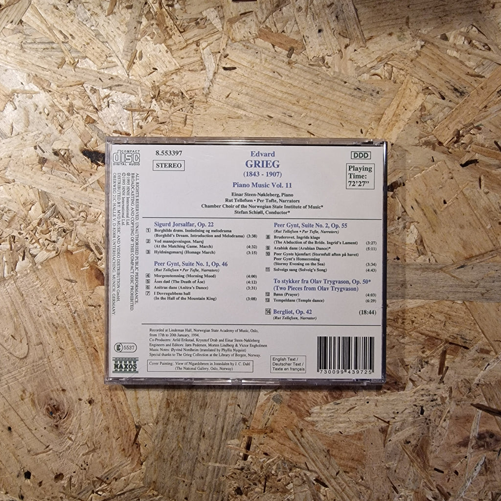 Grieg, Einar Steen-Nøkleberg, Rut Tellefsen, Per Tofte, Chamber Choir Of The Norwegian State Institute Of Music, Stefan Schiøll – Piano Music Vol. 11