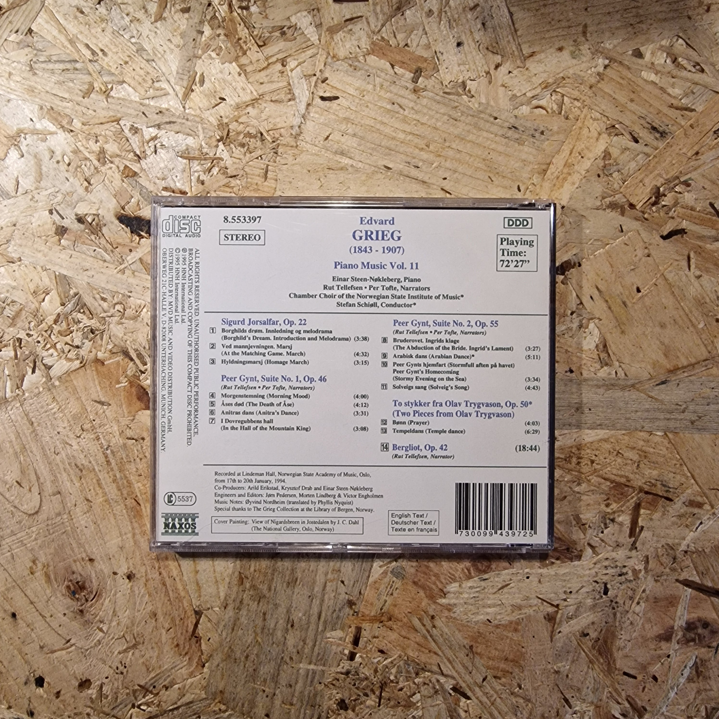 Grieg, Einar Steen-Nøkleberg, Rut Tellefsen, Per Tofte, Chamber Choir Of The Norwegian State Institute Of Music, Stefan Schiøll – Piano Music Vol. 11