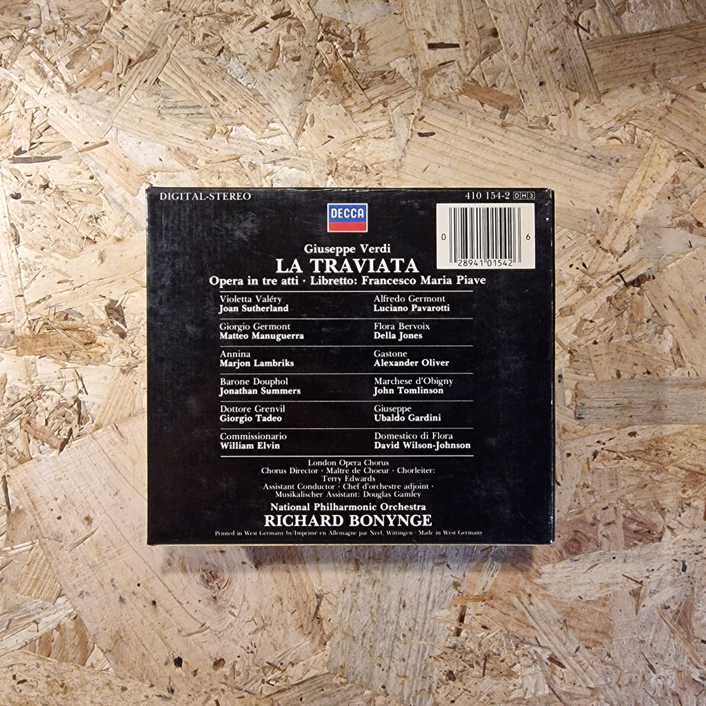 Verdi, Sutherland, Pavarotti, Manuguerra, National Philharmonic Orchestra, Richard Bonynge – La Traviata