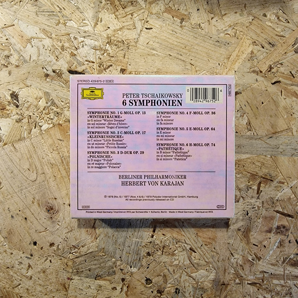 Tschaikowsky - Berliner Philharmoniker, Karajan – 6 Symphonien