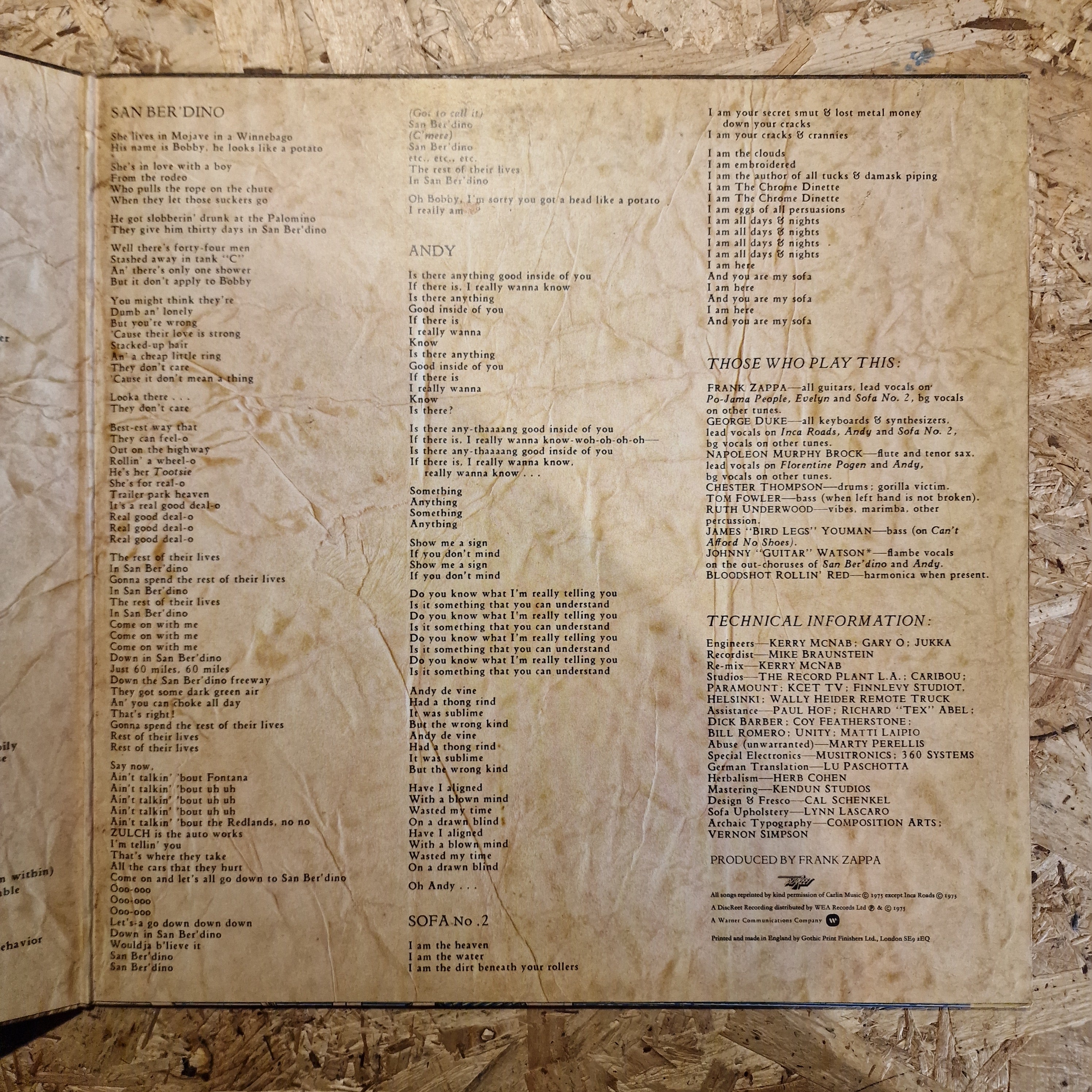 Frank Zappa And The Mothers Of Invention – One Size Fits All