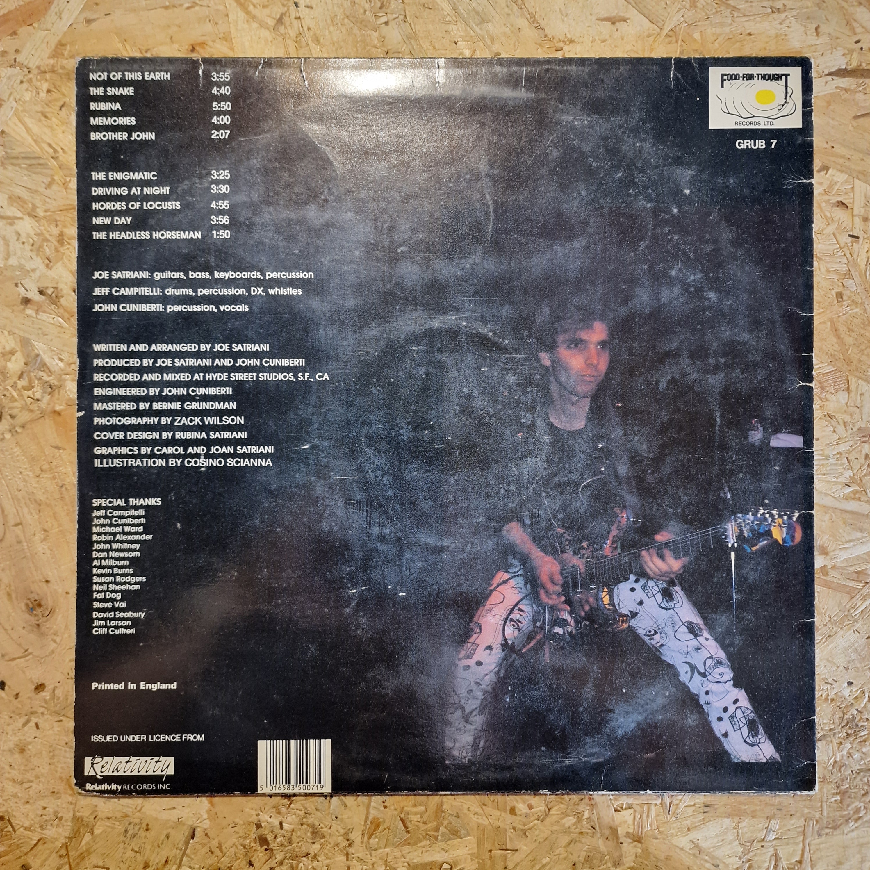Joe Satriani ‎– Not Of This Earth
