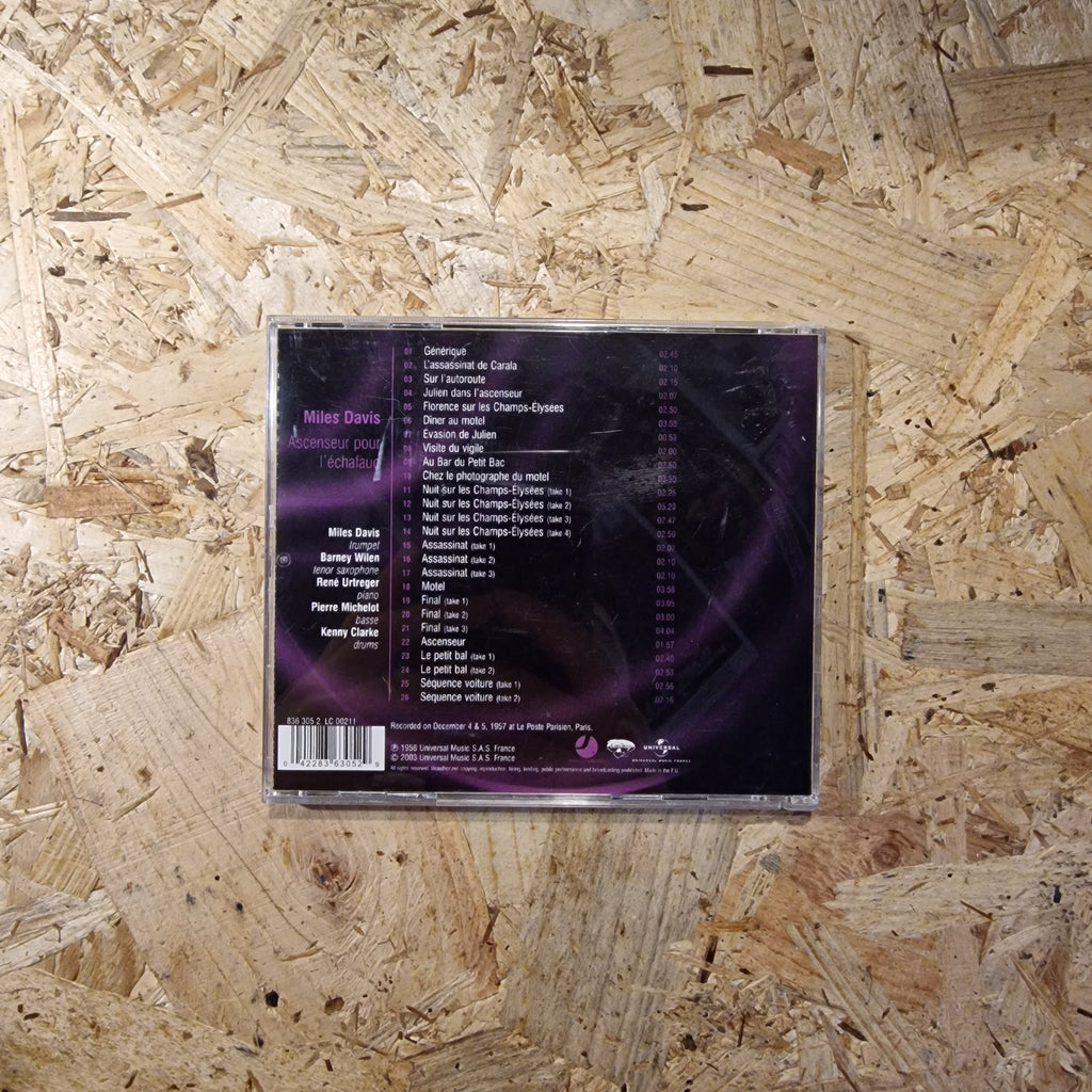 Miles Davis – Ascenseur Pour L'Échafaud (Lift To The Scaffold) Original Soundtrack - Complete Recordings