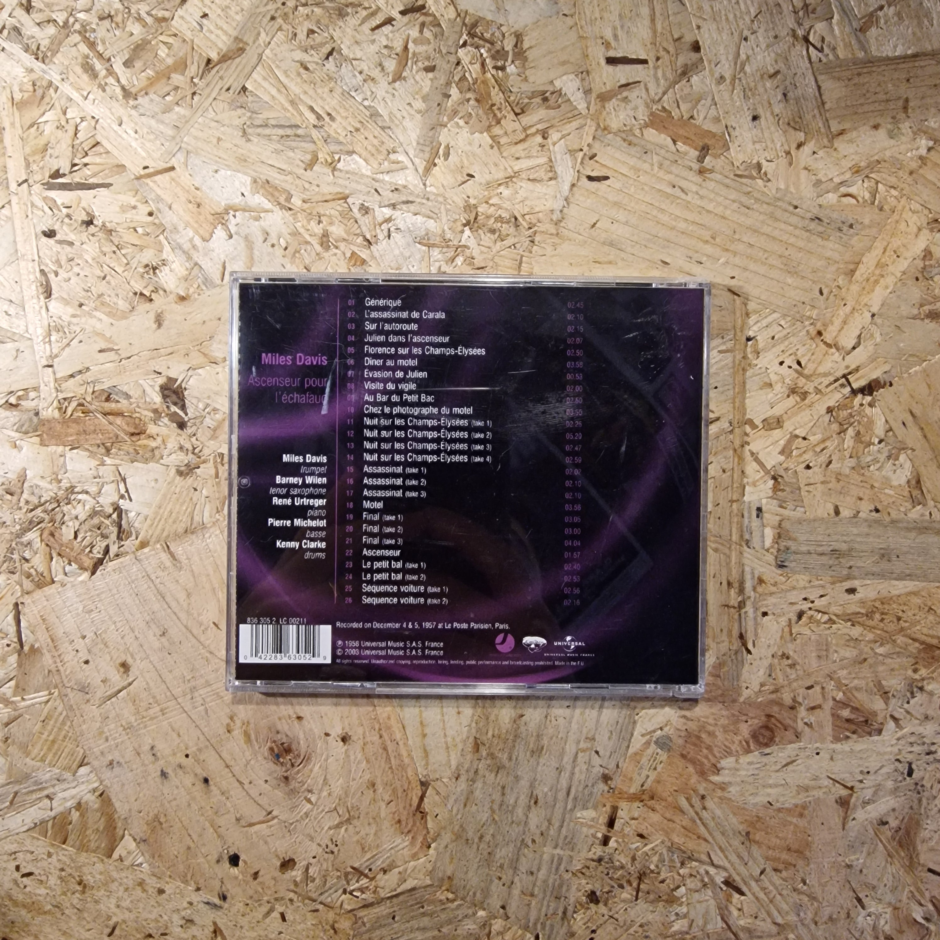 Miles Davis – Ascenseur Pour L'Échafaud (Lift To The Scaffold) Original Soundtrack - Complete Recordings