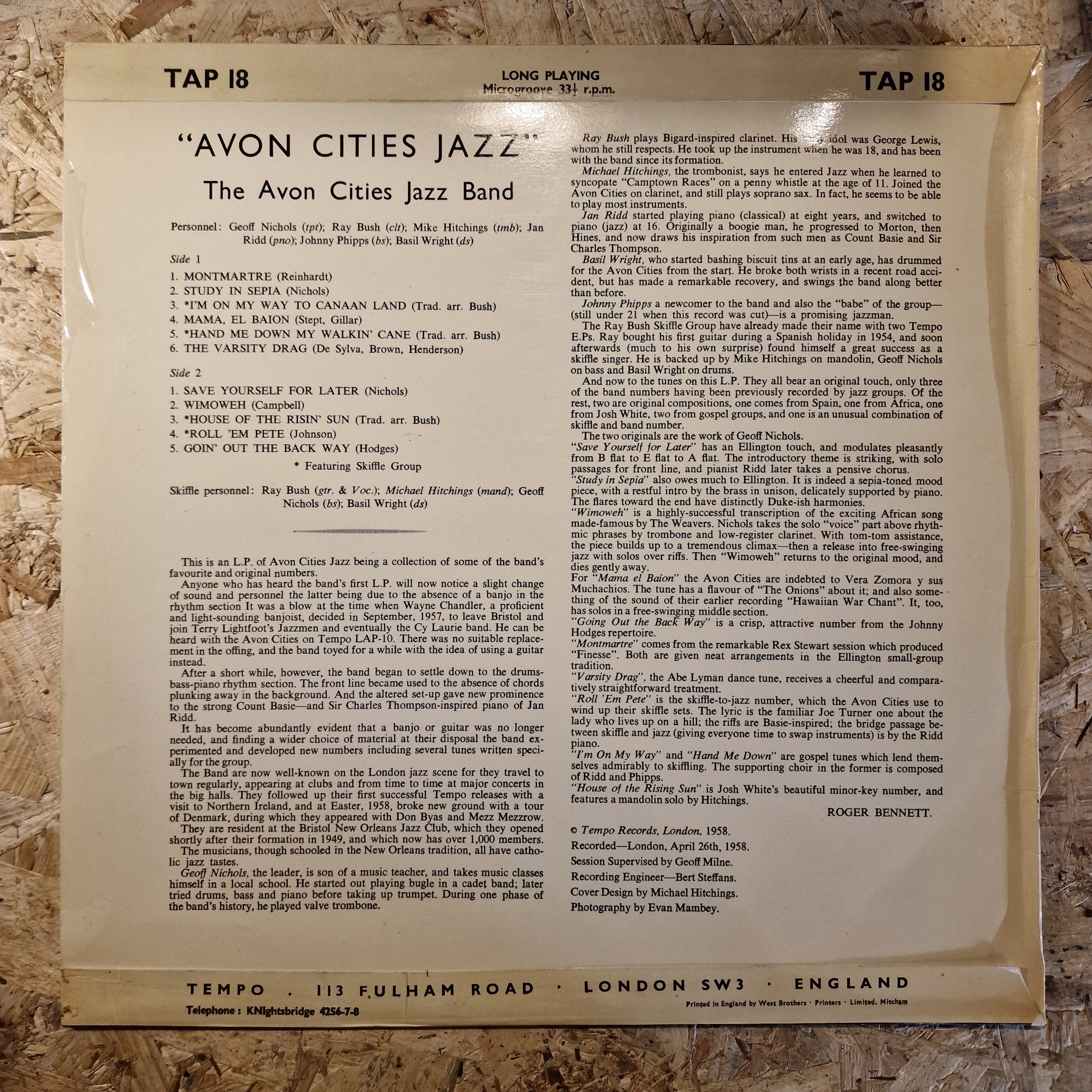 The Avon Cities Jazz Band – "Avon Cities Jazz"