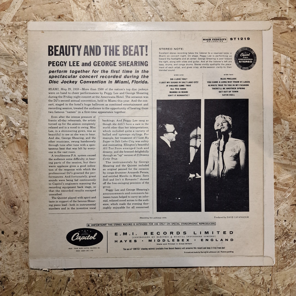 Peggy Lee / George Shearing – Beauty And The Beat!