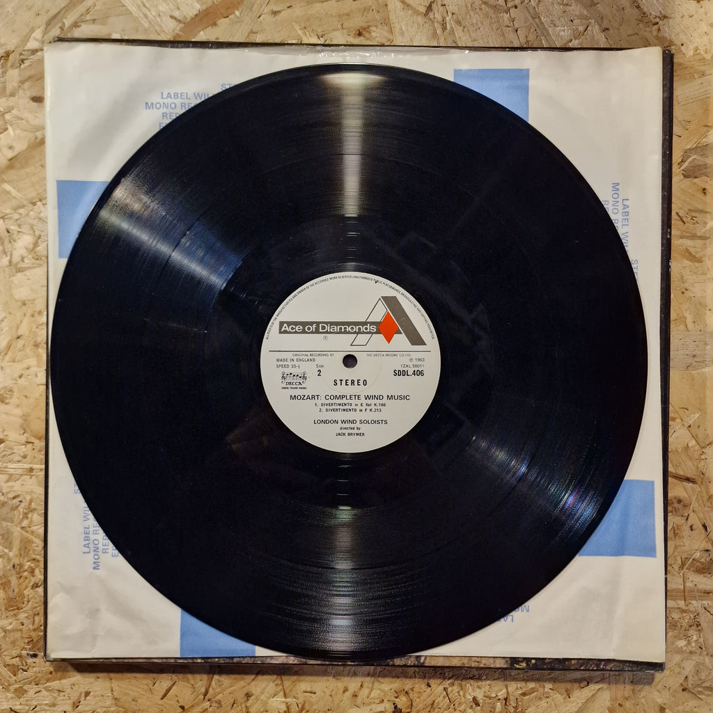 Wolfgang Amadeus Mozart, Jack Brymer, London Wind Soloists – Complete Wind Music 1973 UK Press
