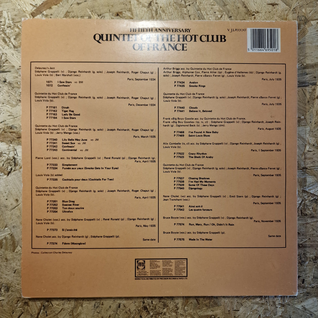 Quintet Of The Hot Club Of France, Django Reinhart, Stéphane Grappelli – Fiftieth Anniversary