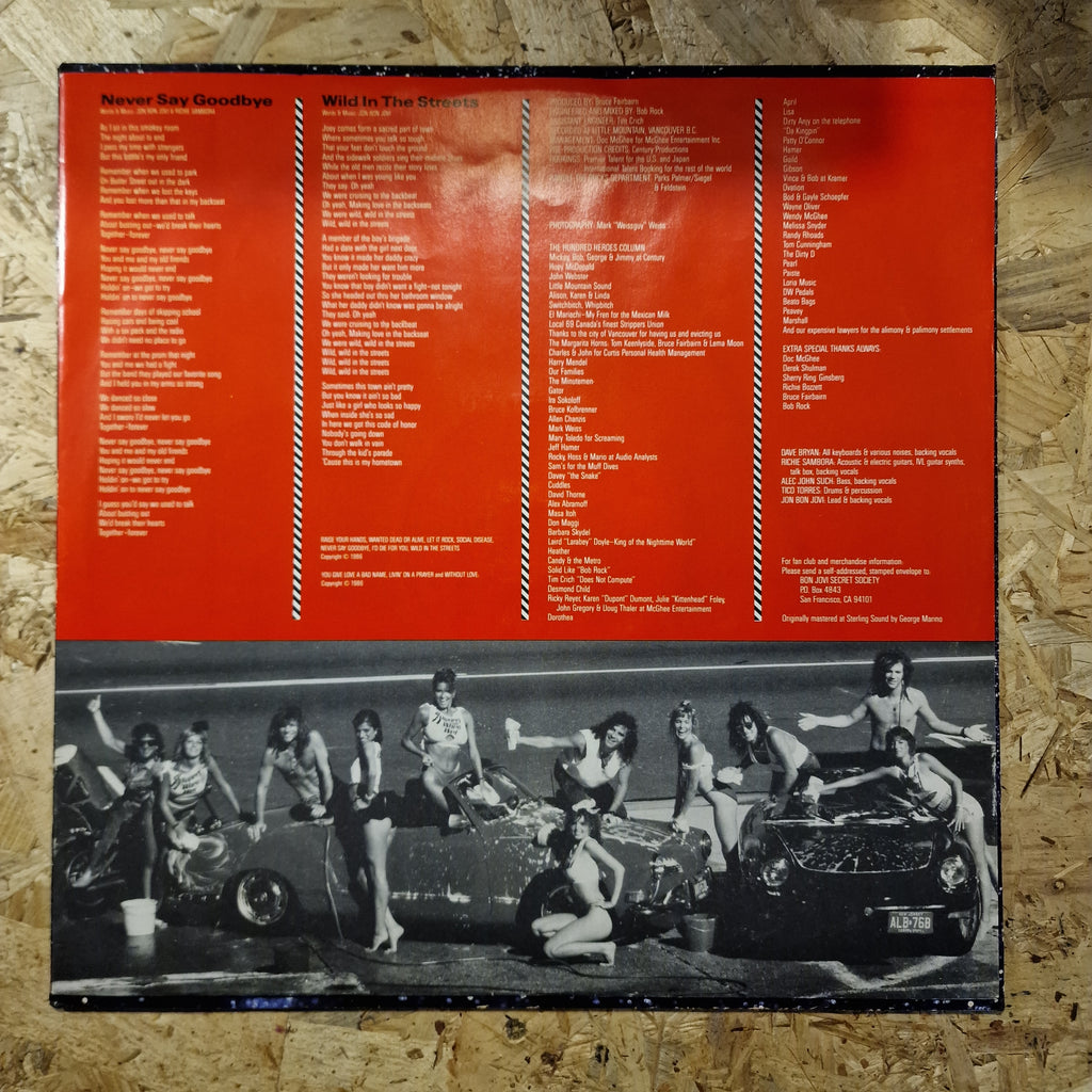 Bon Jovi ‎– Slippery When Wet 1986 UK Press