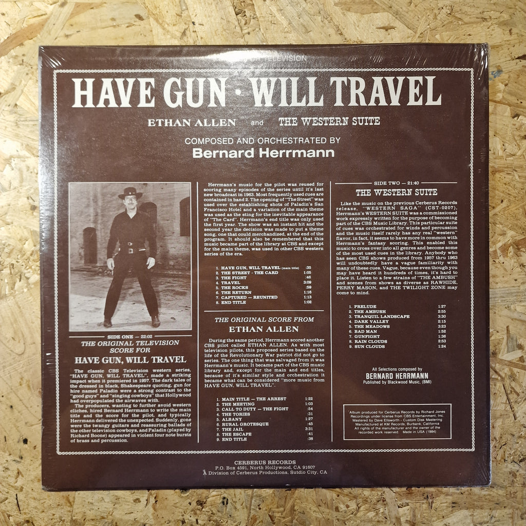 Bernard Herrmann ‎– Have Gun, Will Travel, The Original Score From Ethan Allen And The Western Suite
