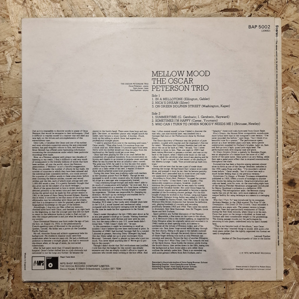 The Oscar Peterson Trio – Mellow Mood