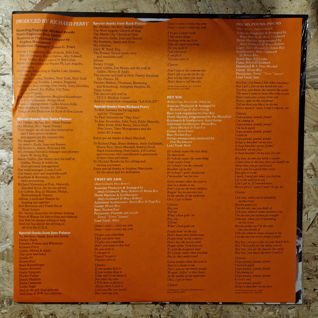 Pointer Sisters ‎– Contact 1985 US Press