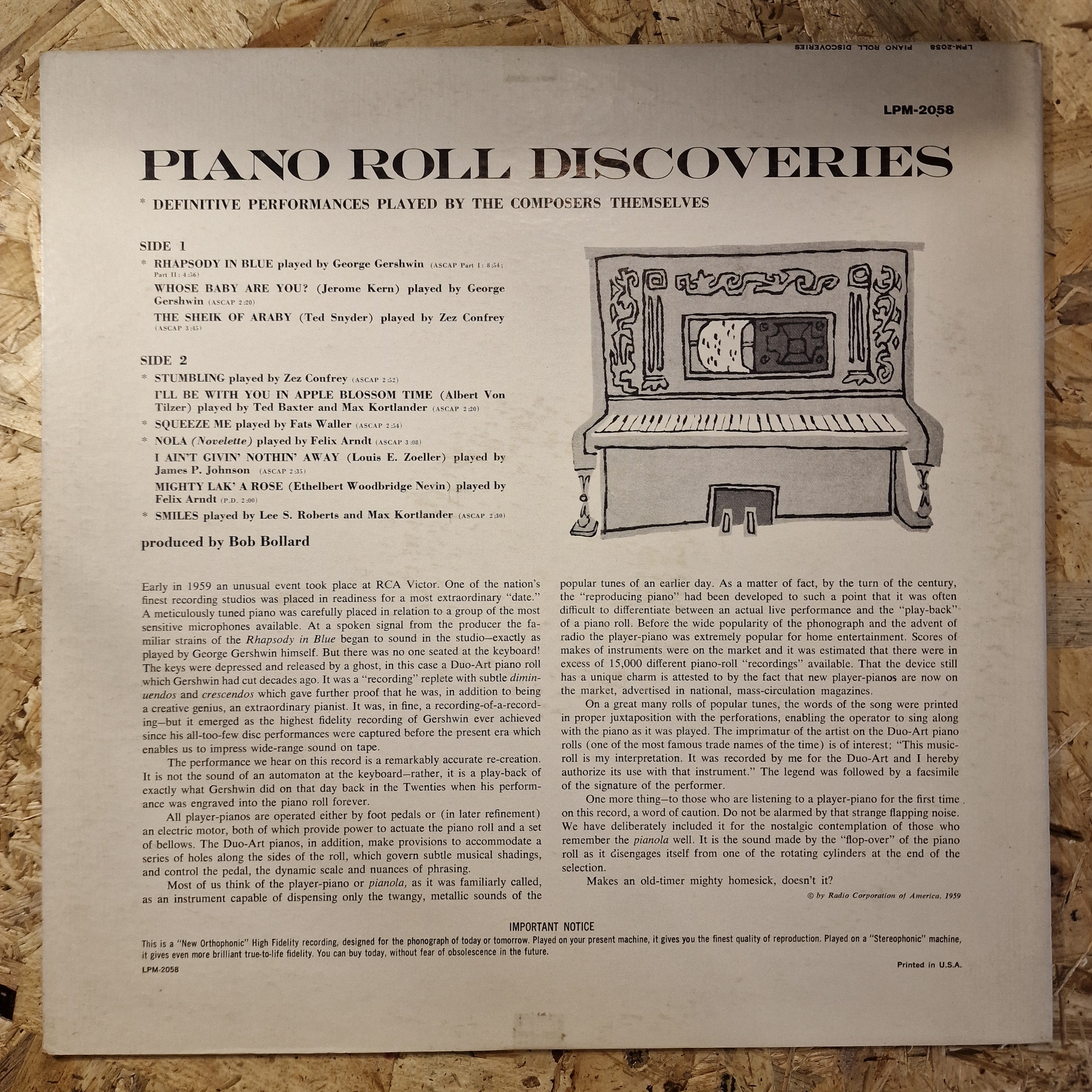 Piano Roll Discoveries