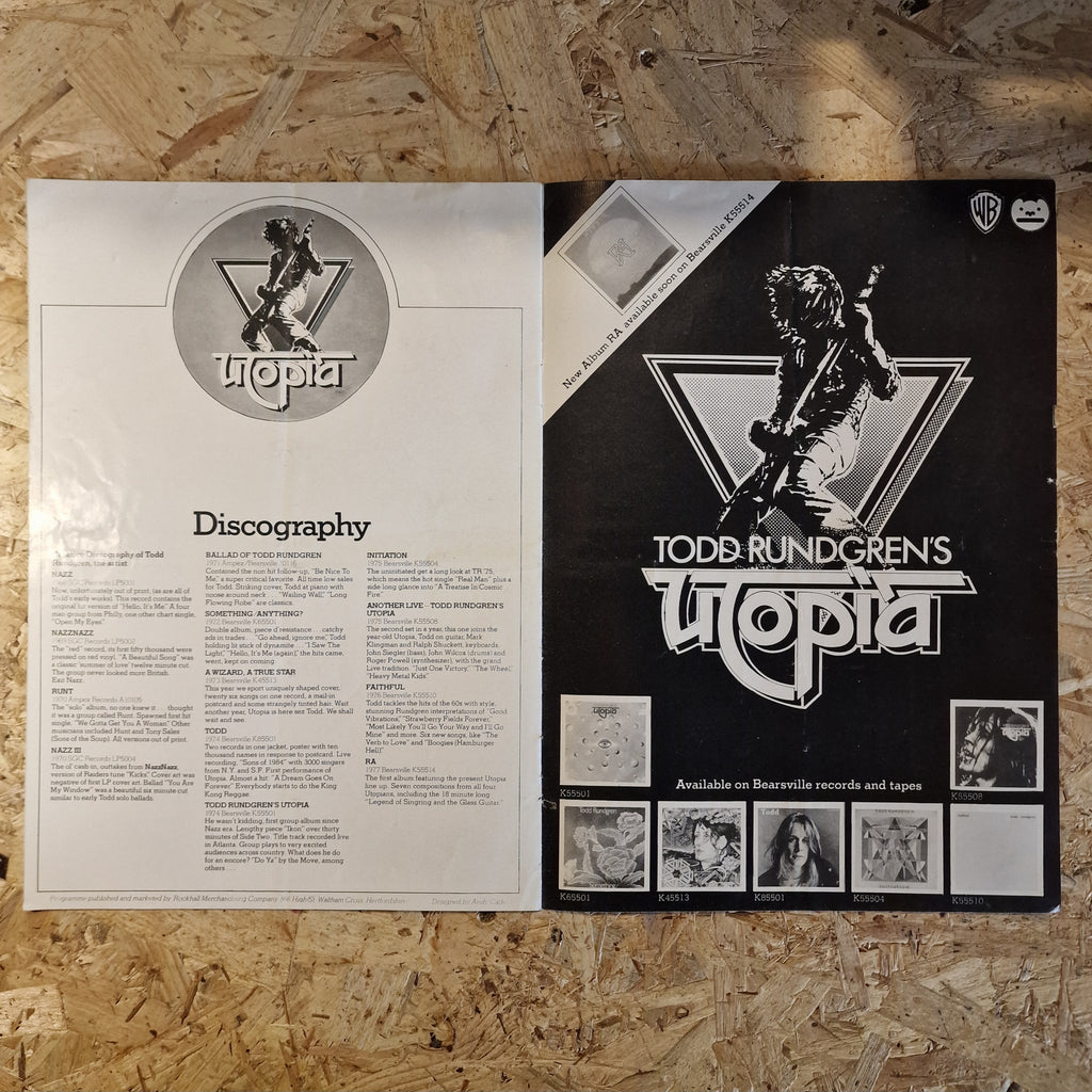 Todd Rundren's - Utopia UK Tour Programme (1975)