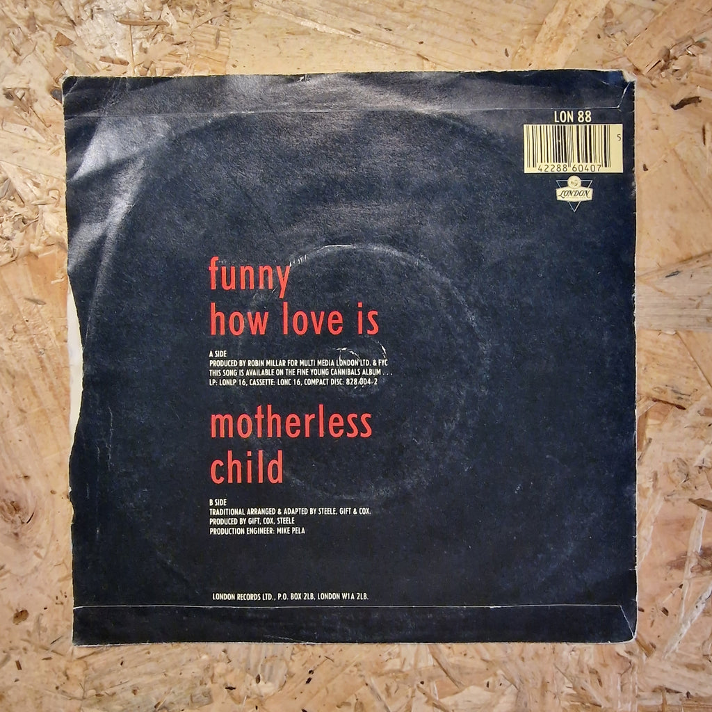Fine Young Cannibals ‎– Funny How Love Is 7" Single 1986 UK Press