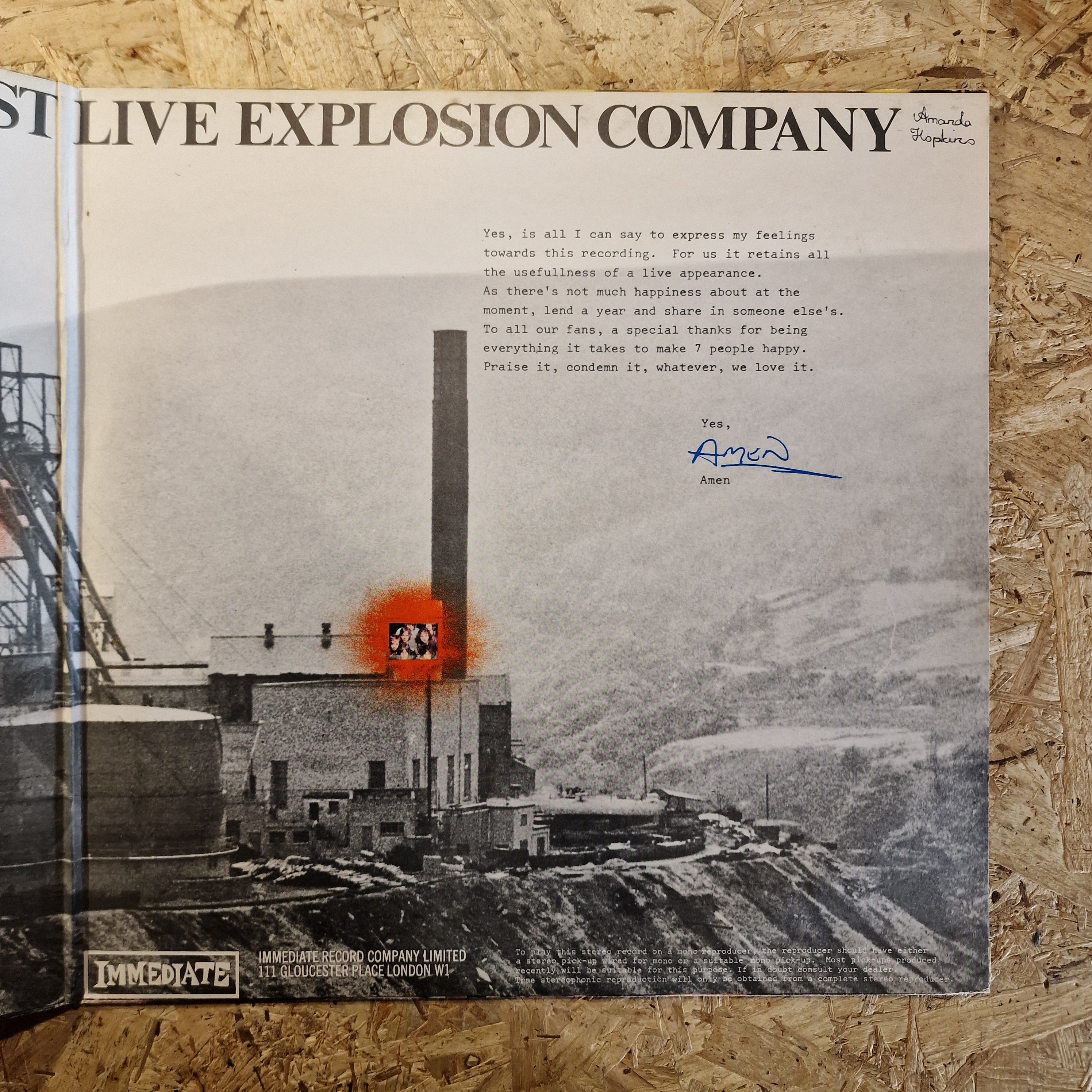 Amen Corner ‎– The National Welsh Coast Live Explosion Company