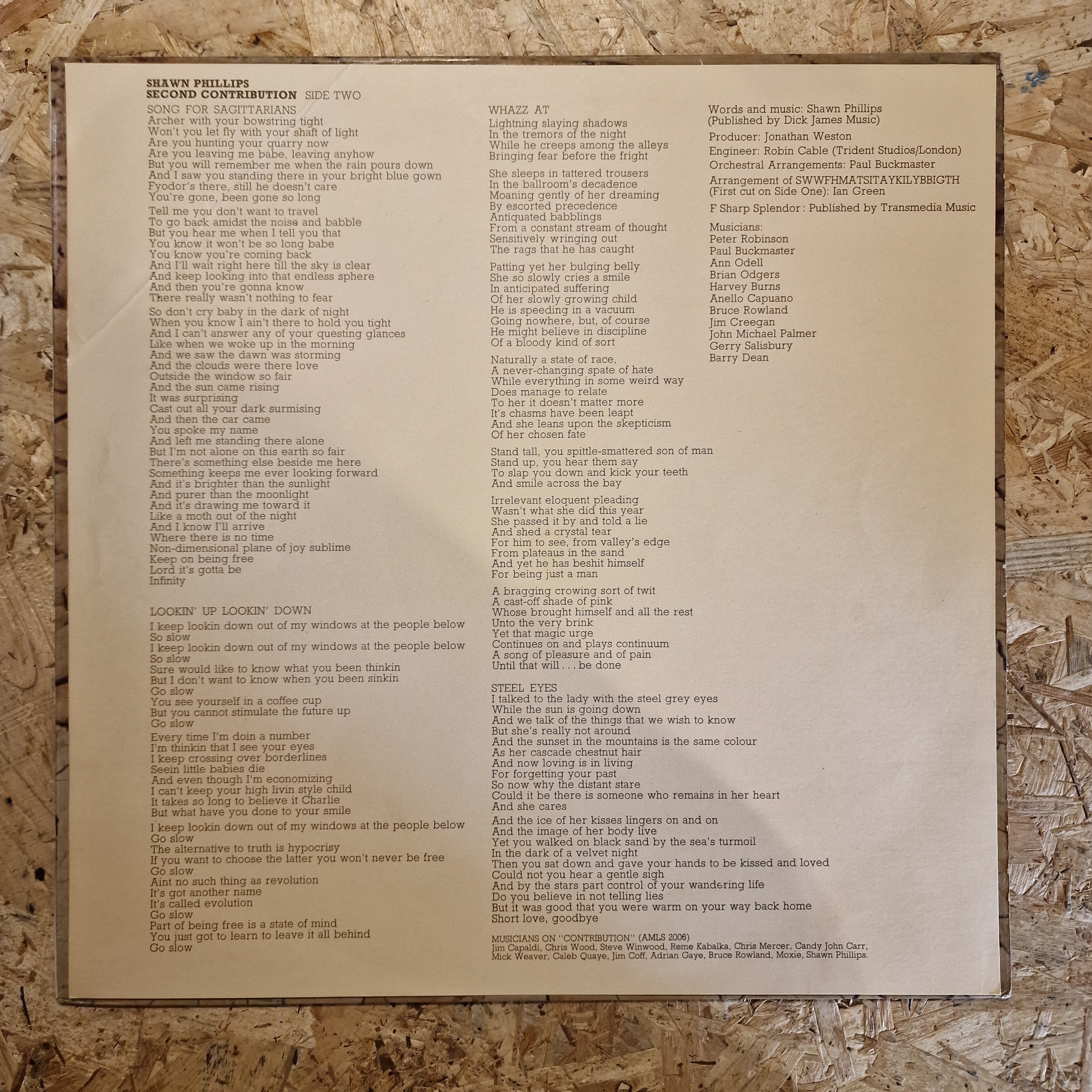 Shawn Phillips ‎– Second Contribution