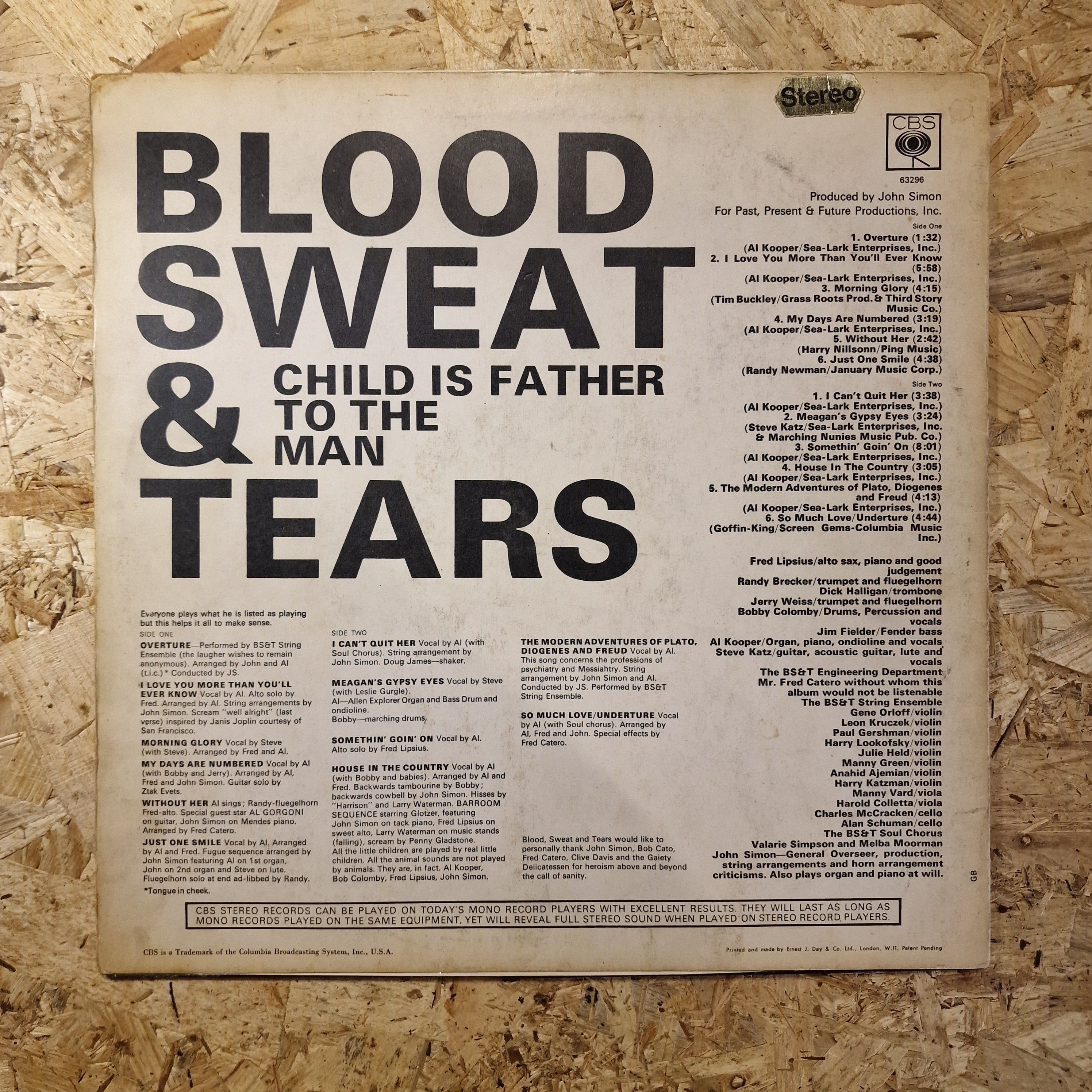 Blood, Sweat And Tears – Child Is Father To The Man