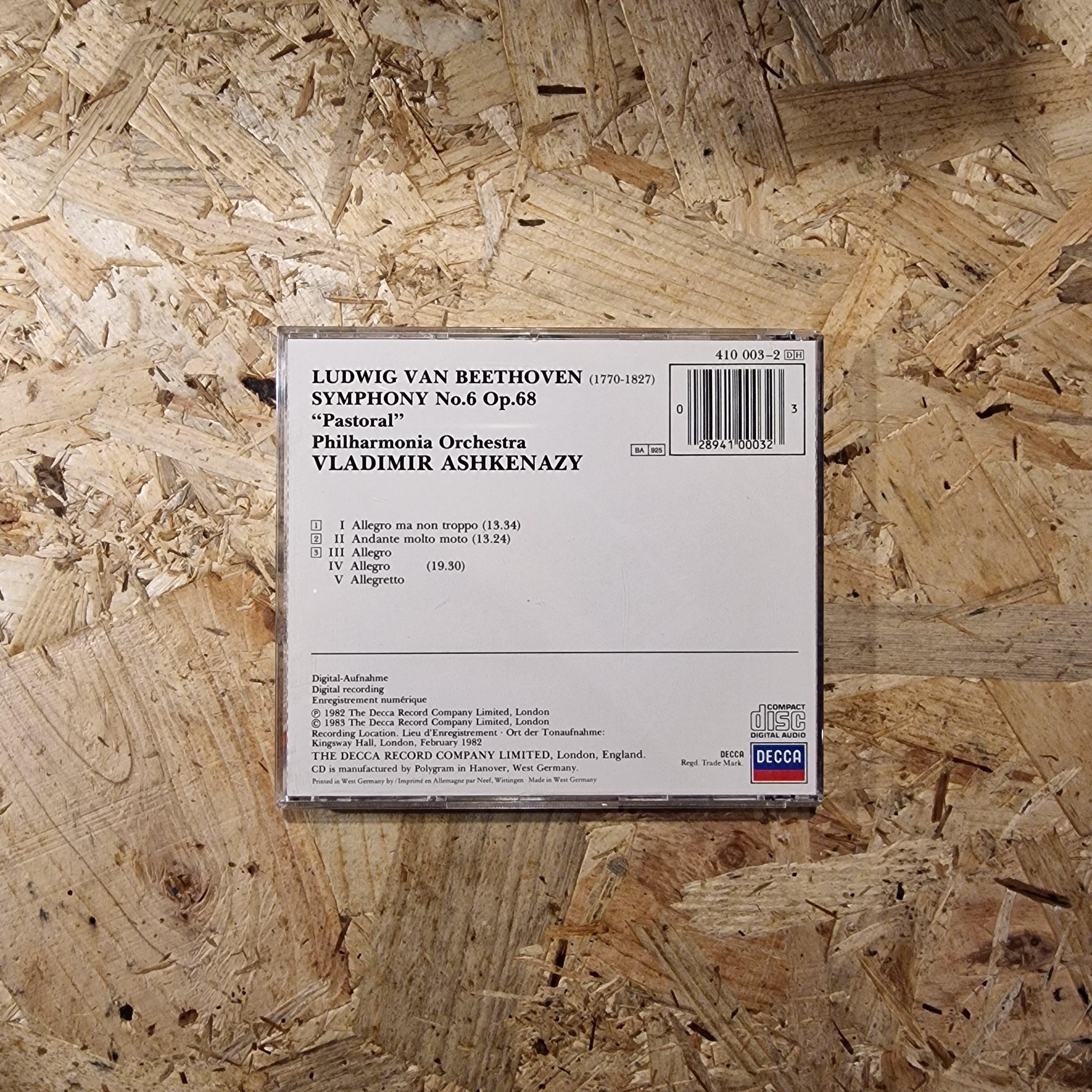 Beethoven, Vladimir Ashkenazy, Philharmonia Orchestra – Symphony No. 6 "Pastoral"