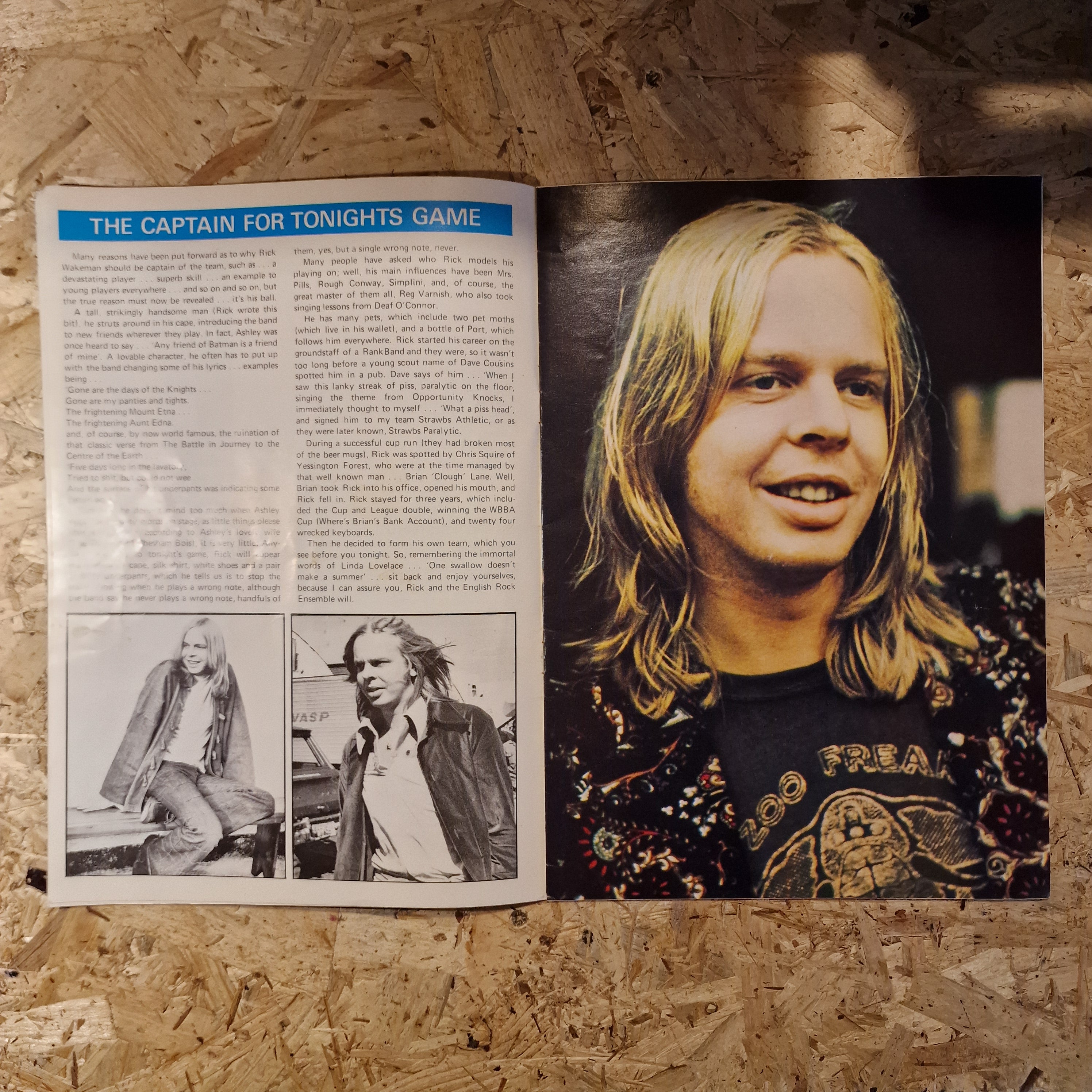 Rick Wakeman - F.A. Challenge Tankard Final Souvenir Programme (1976)