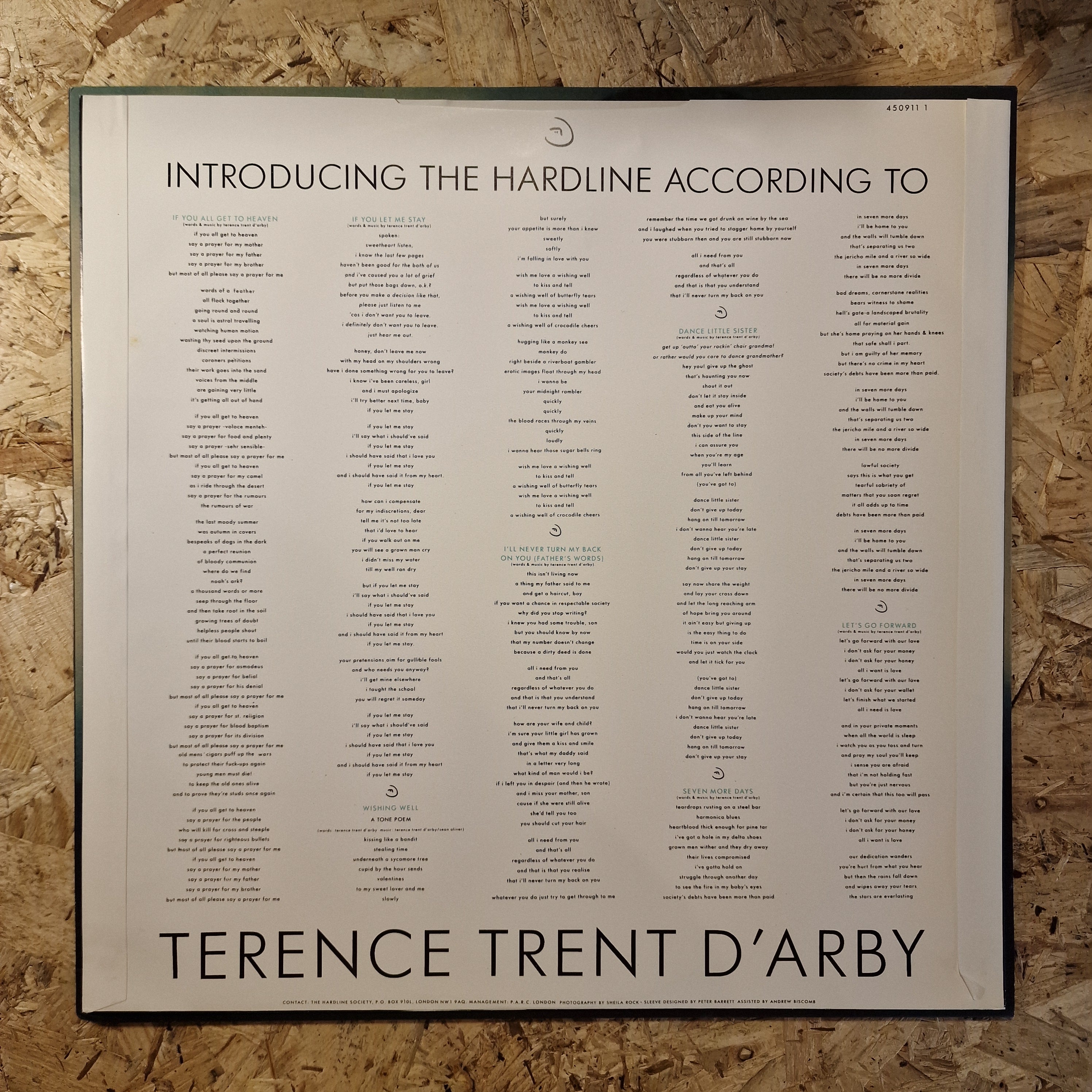 Terence Trent D'Arby – Introducing The Hardline According To Terence Trent D'Arby