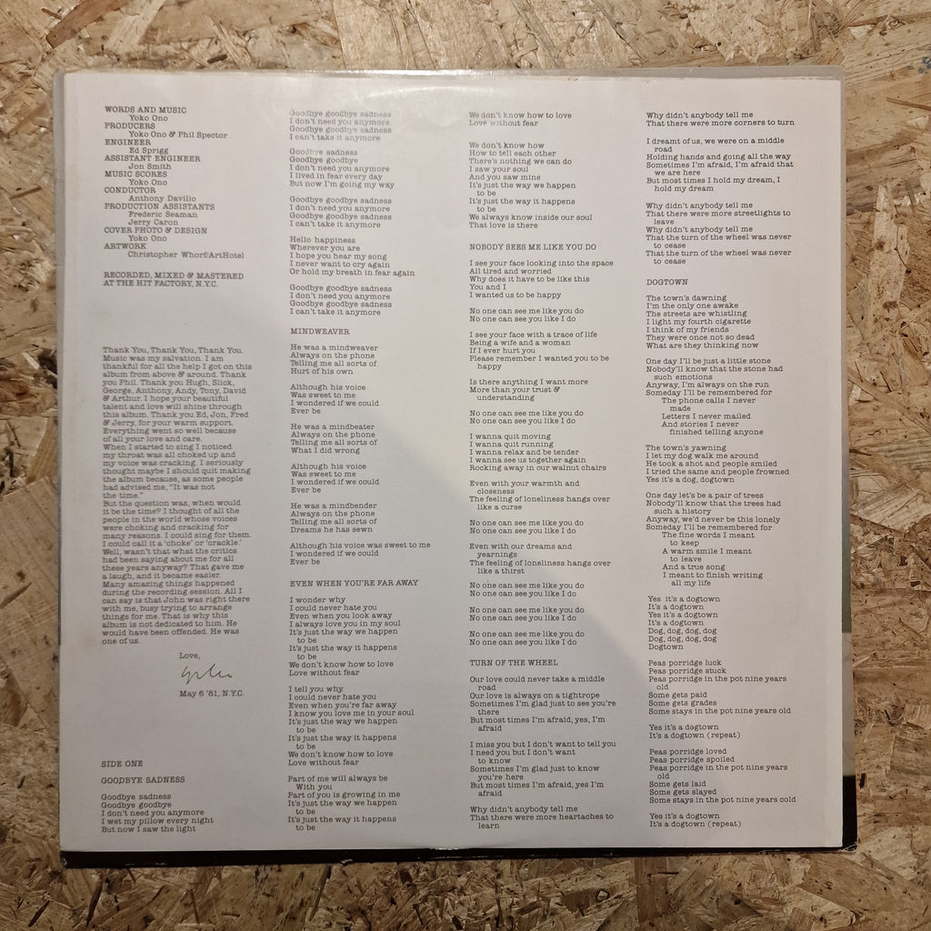 Yoko Ono – Season Of Glass